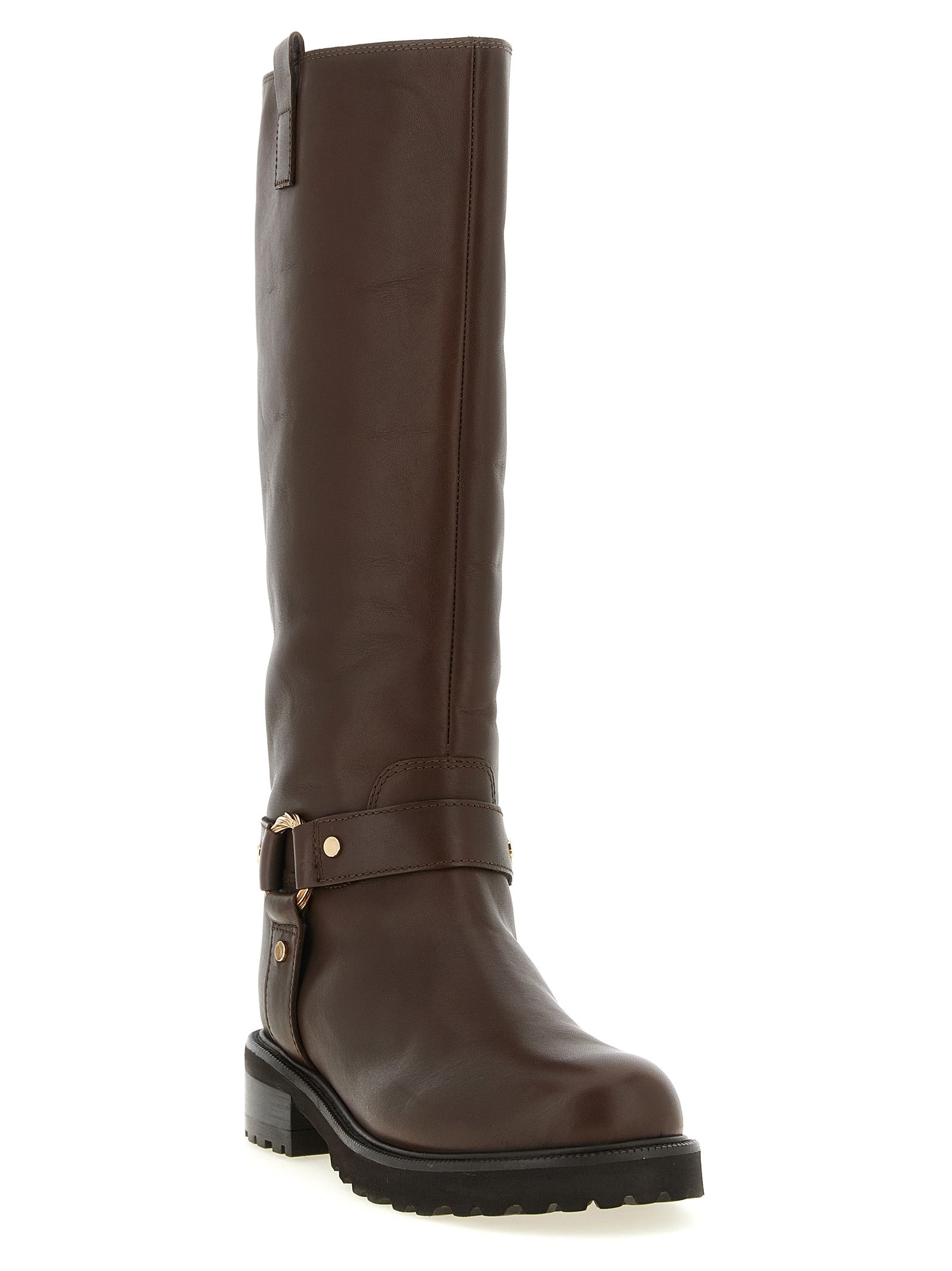 Twinset Braun Leder Over The Knee