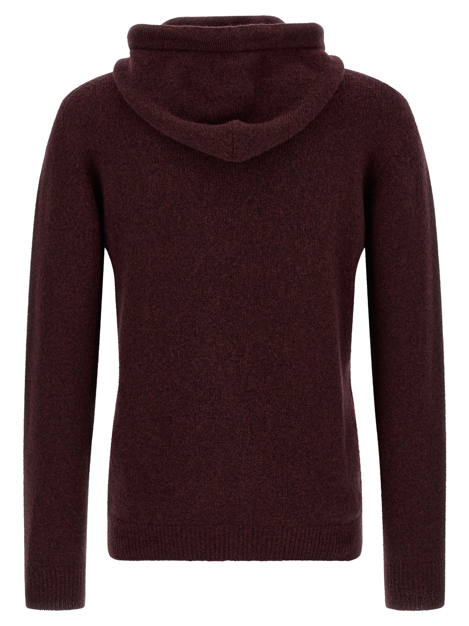 Roberto Collina Bordeaux Woll-Strickjacke