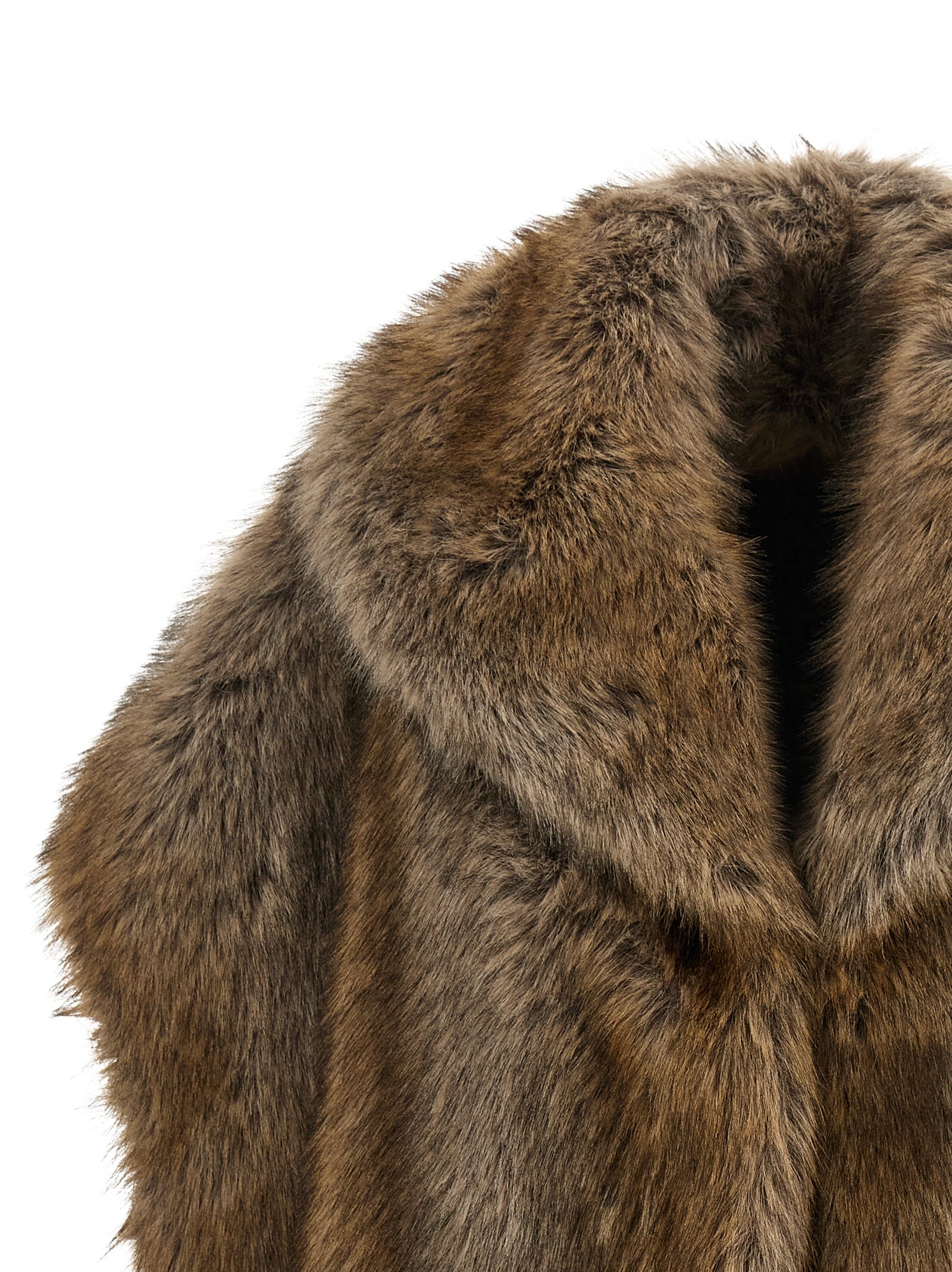 B&B COUTURE Braune ärmellose Jacke aus Polyester
