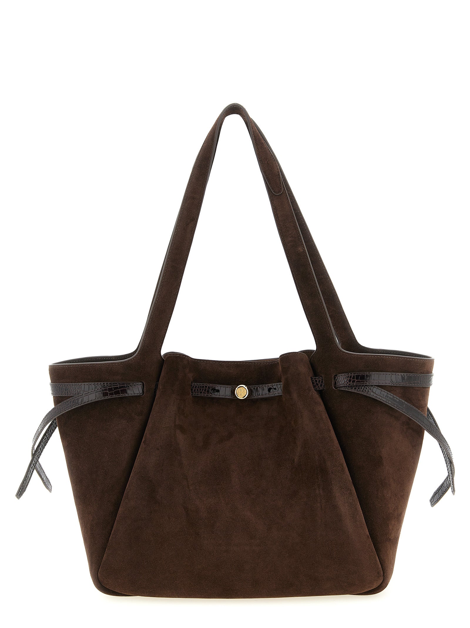 Tory Burch Braune Kalbsleder-Tragetasche