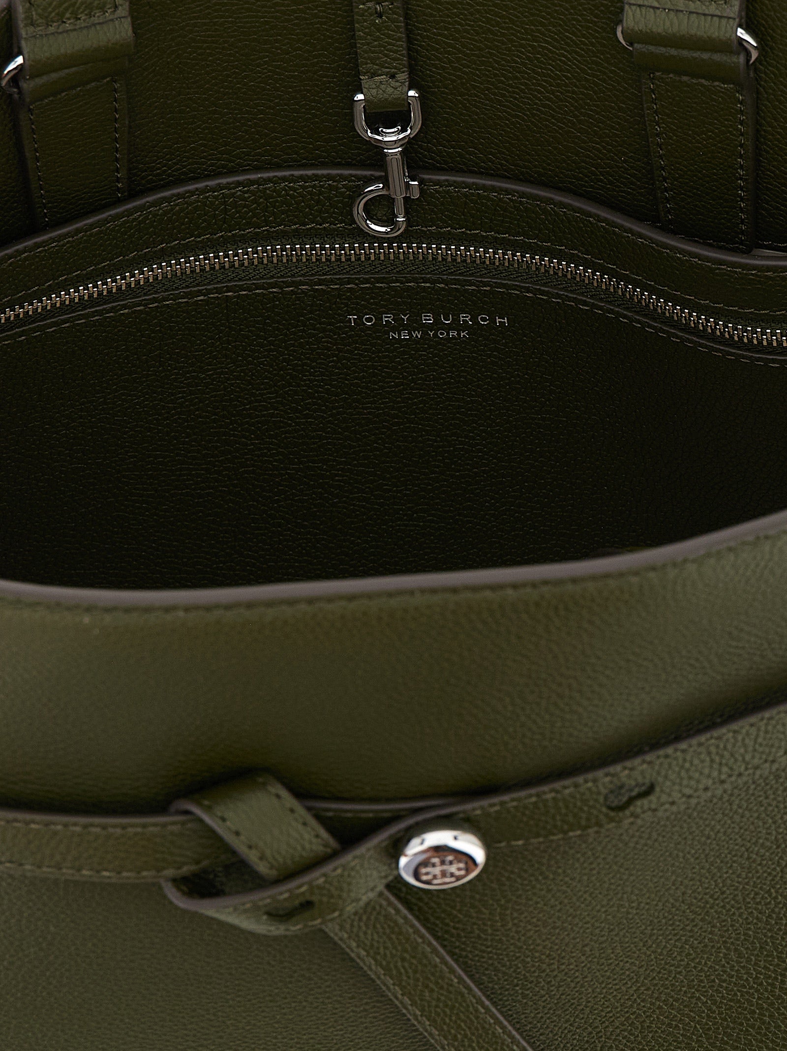 Tory Burch Zweifarbige Handtasche aus Rindsleder