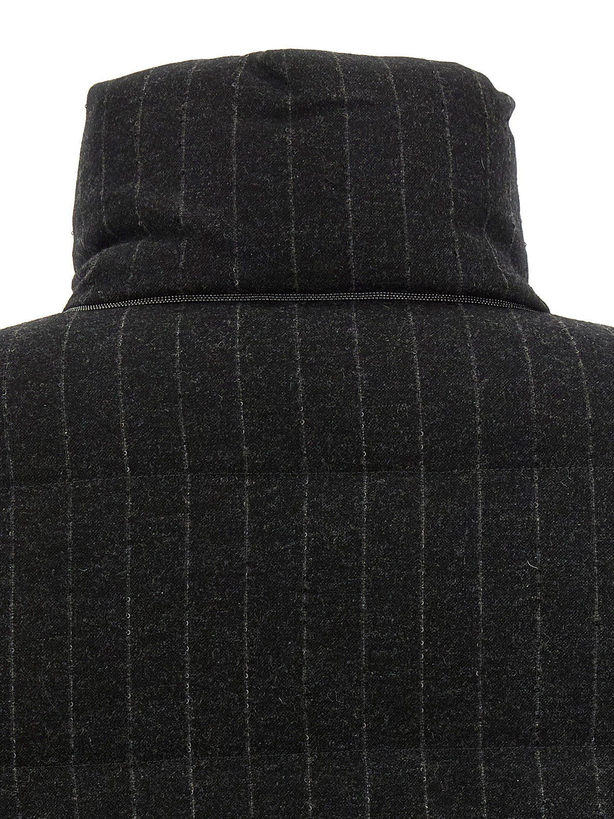 Brunello Cucinelli Grauer Virgin Wool Maxikleid