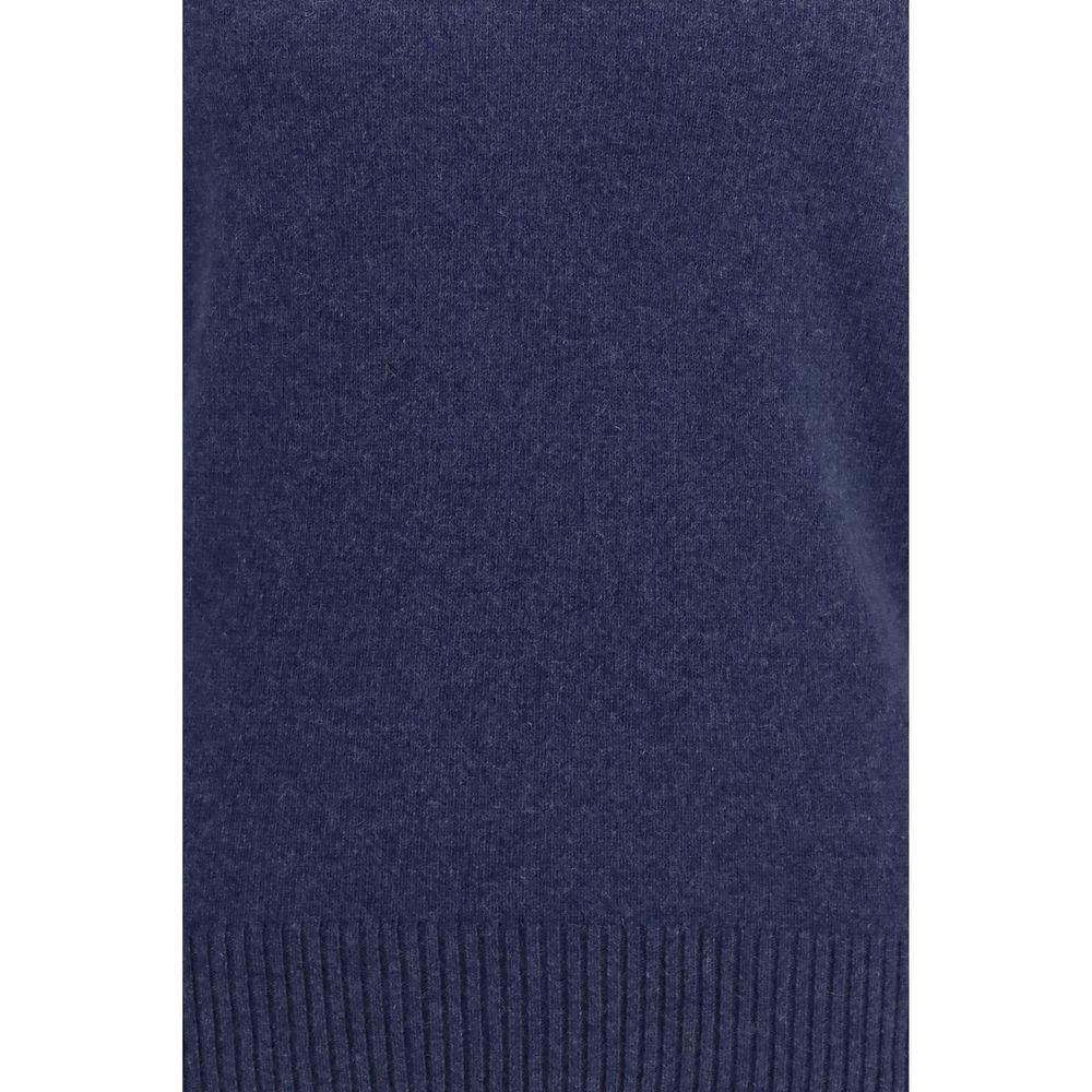 Brooksfield Blauer Kaschmirpullover