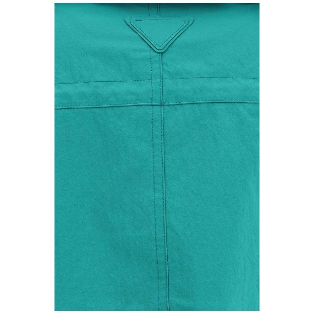 Prada Blauer Nylonmantel