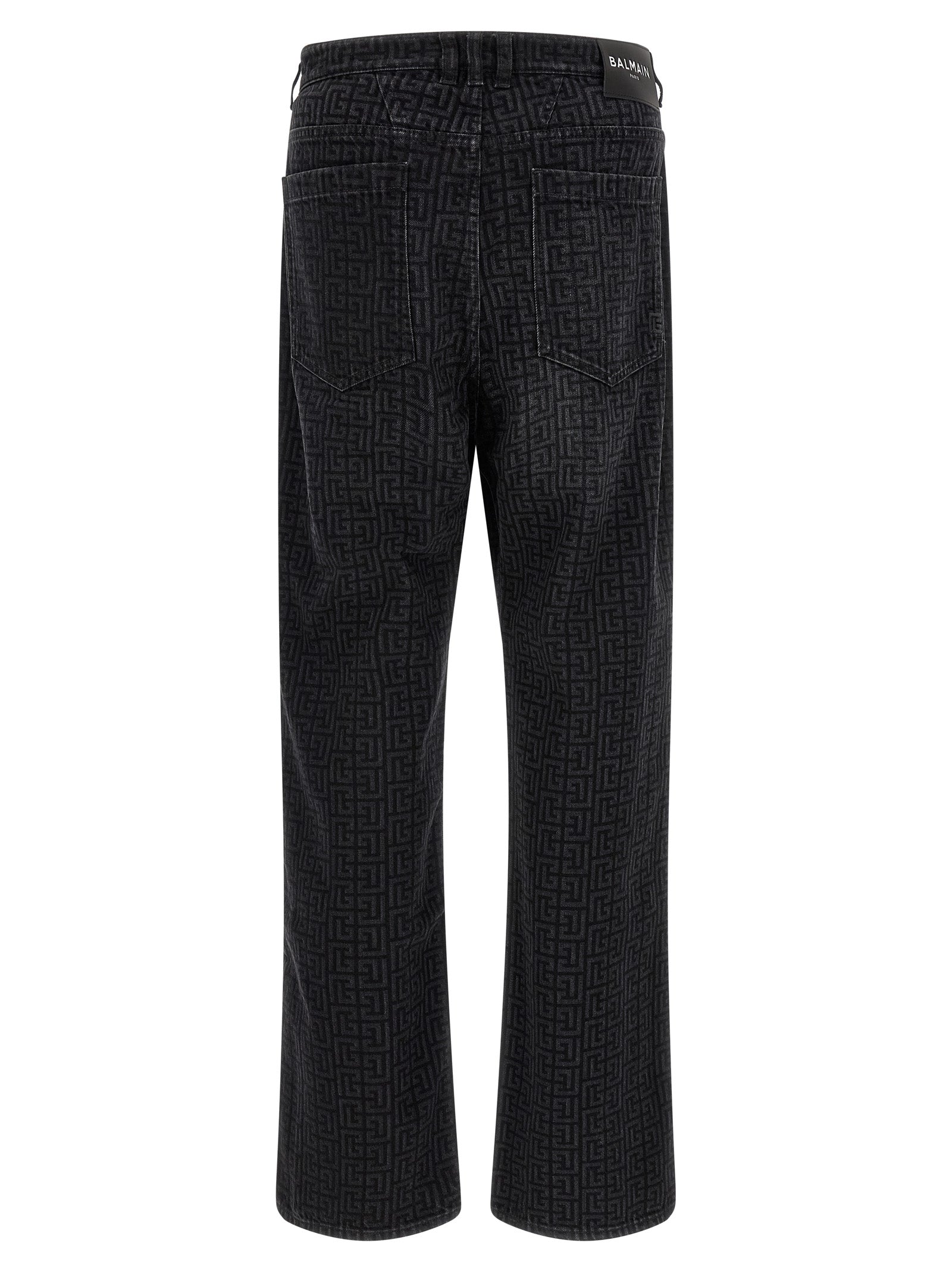 Balmain Schwarze Baumwoll-Jeans mit geradem Bein