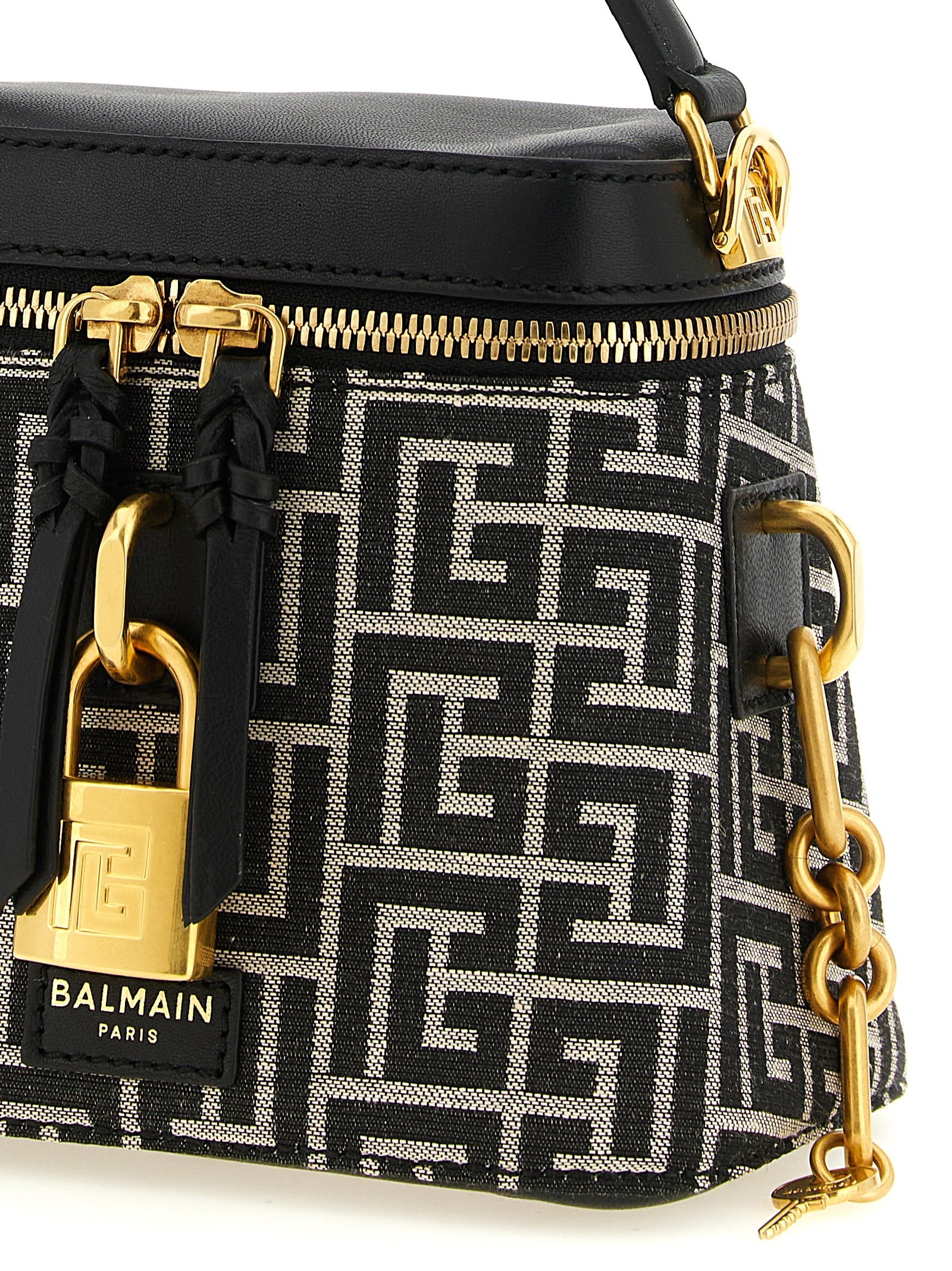 Balmain Zweifarbige Handtasche aus Polyester