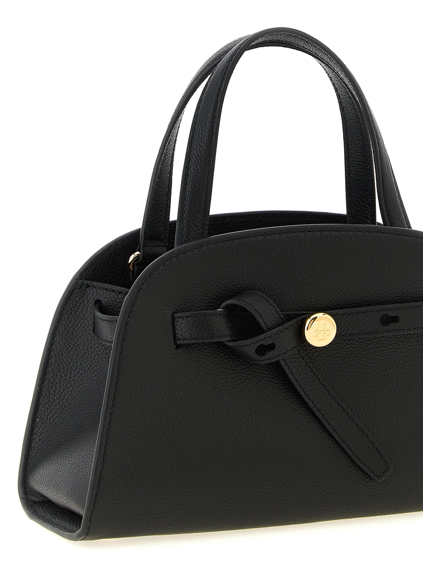 Tory Burch Schwarze Umhängetasche aus Rindsleder