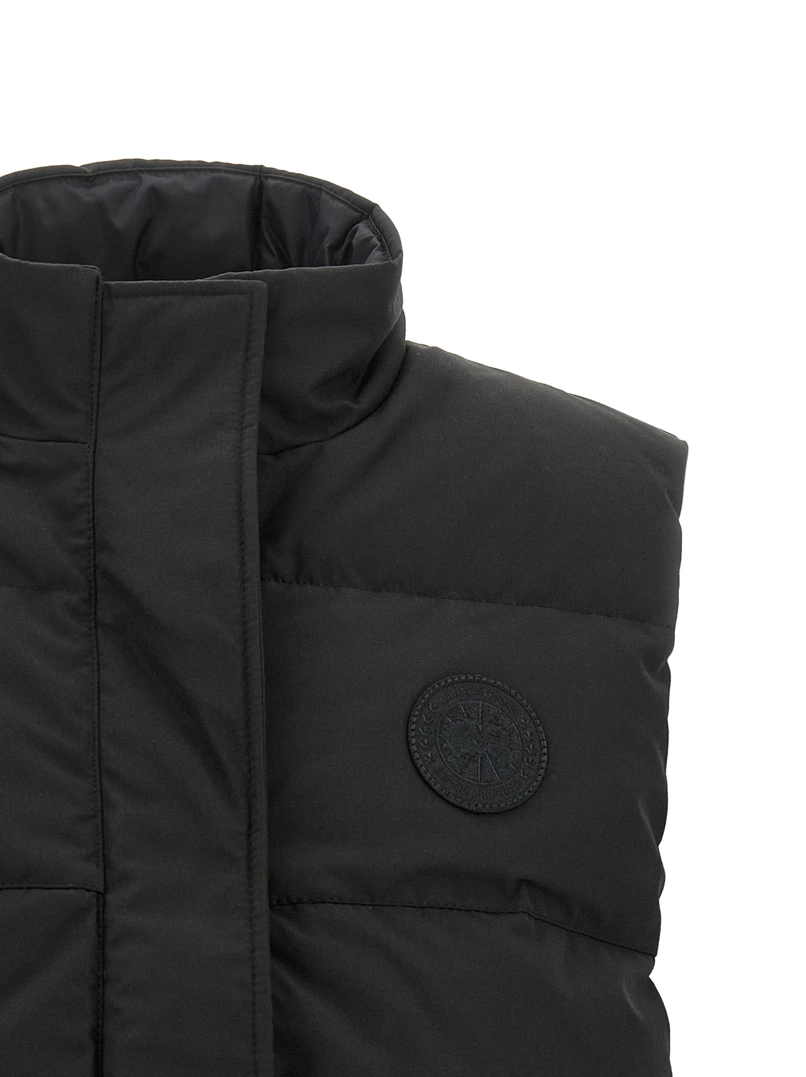 Canada Goose Schwarze ärmellose Jacke aus Polyester