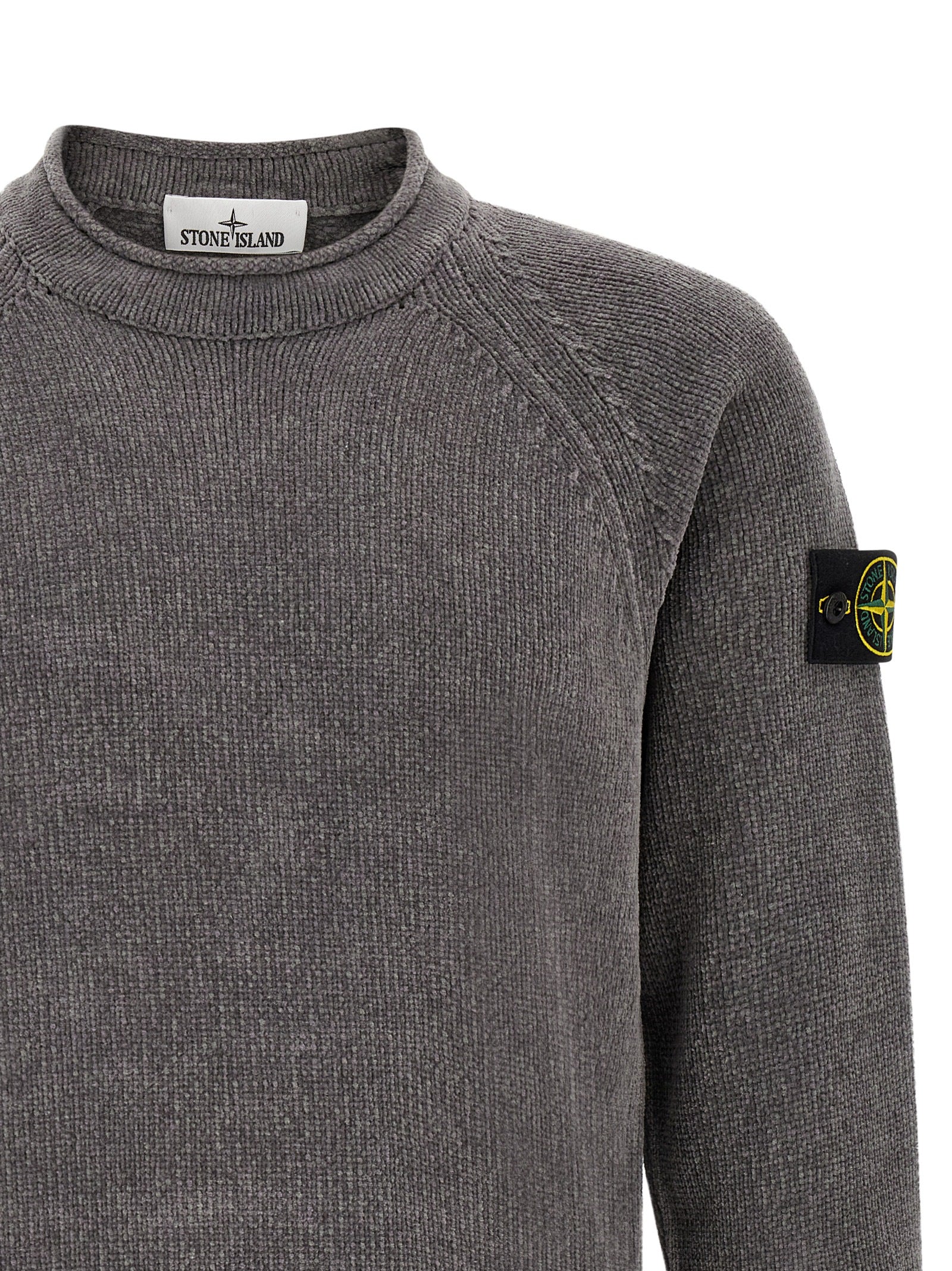 Stone Island Grauer Baumwollcardigan