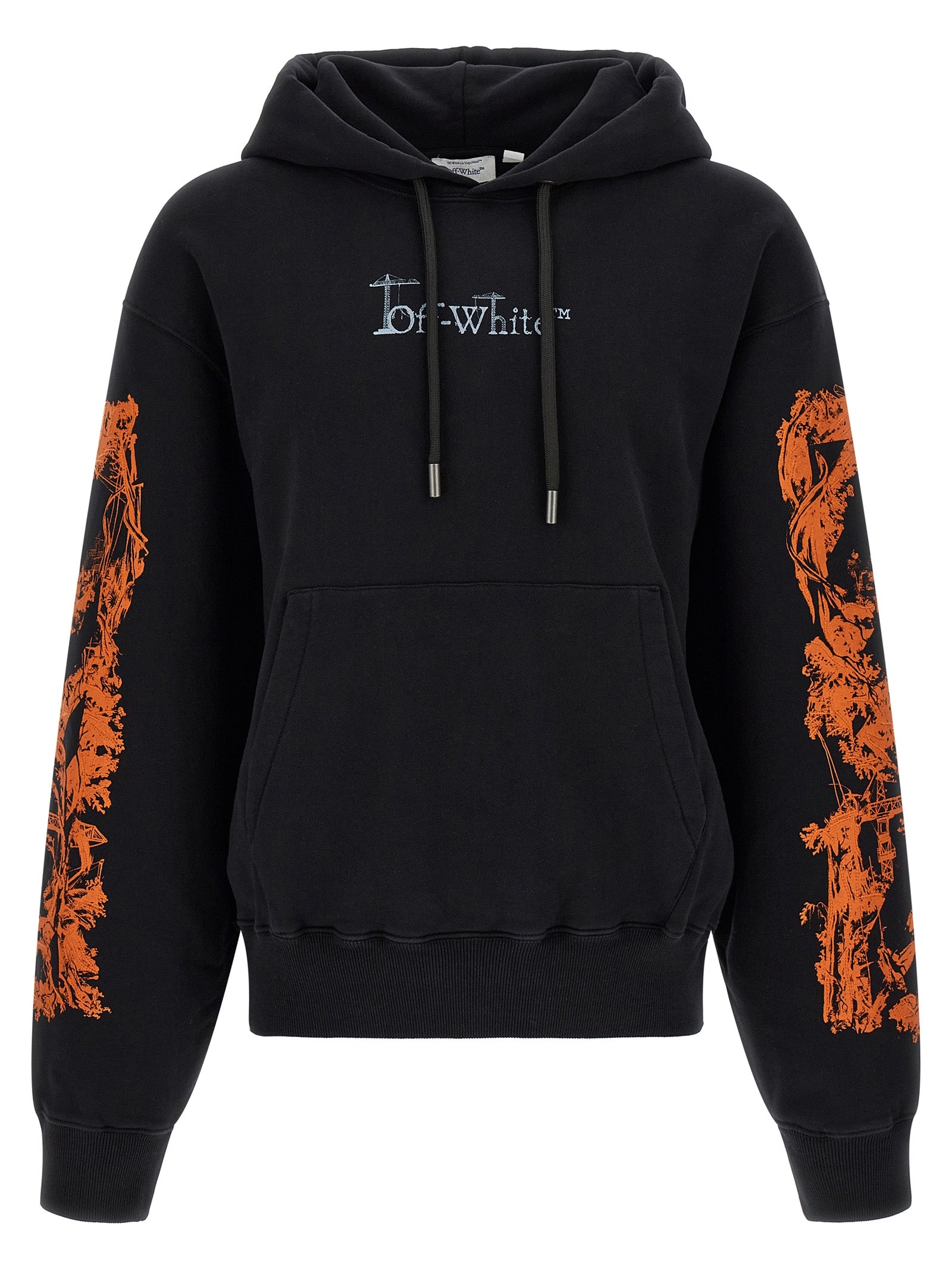 Off-White Schwarzer Baumwoll-Sweatshirt