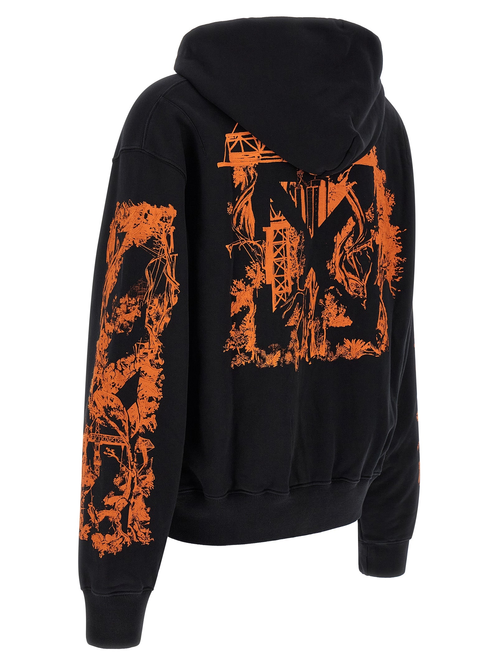 Off-White Schwarzer Baumwoll-Sweatshirt