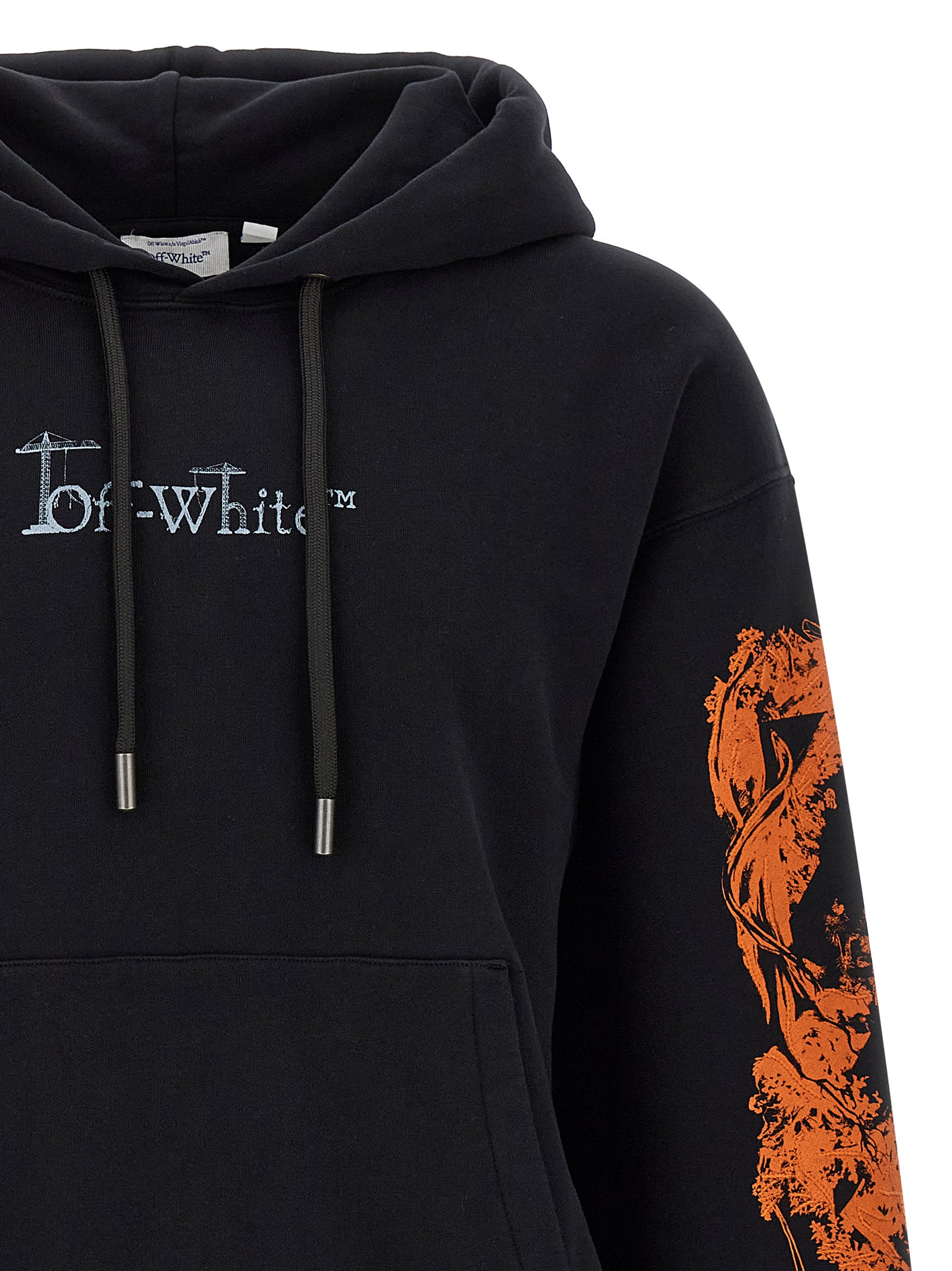 Off-White Schwarzer Baumwoll-Sweatshirt
