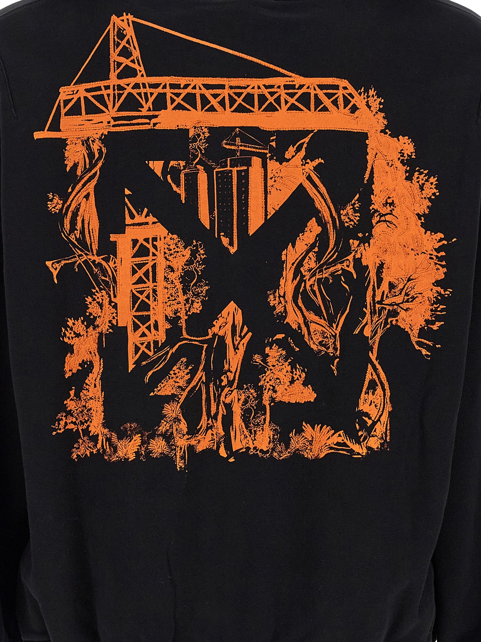 Off-White Schwarzer Baumwoll-Sweatshirt