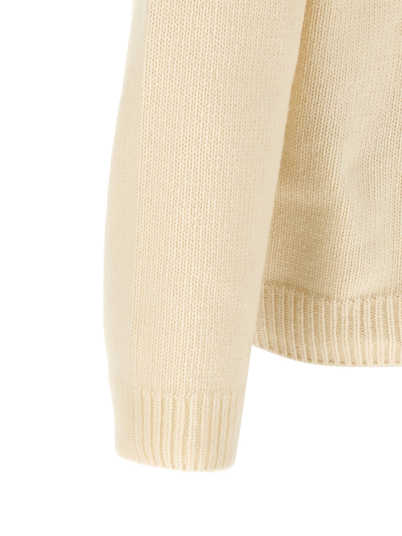 Off-White Weiße Wollstrickjacke