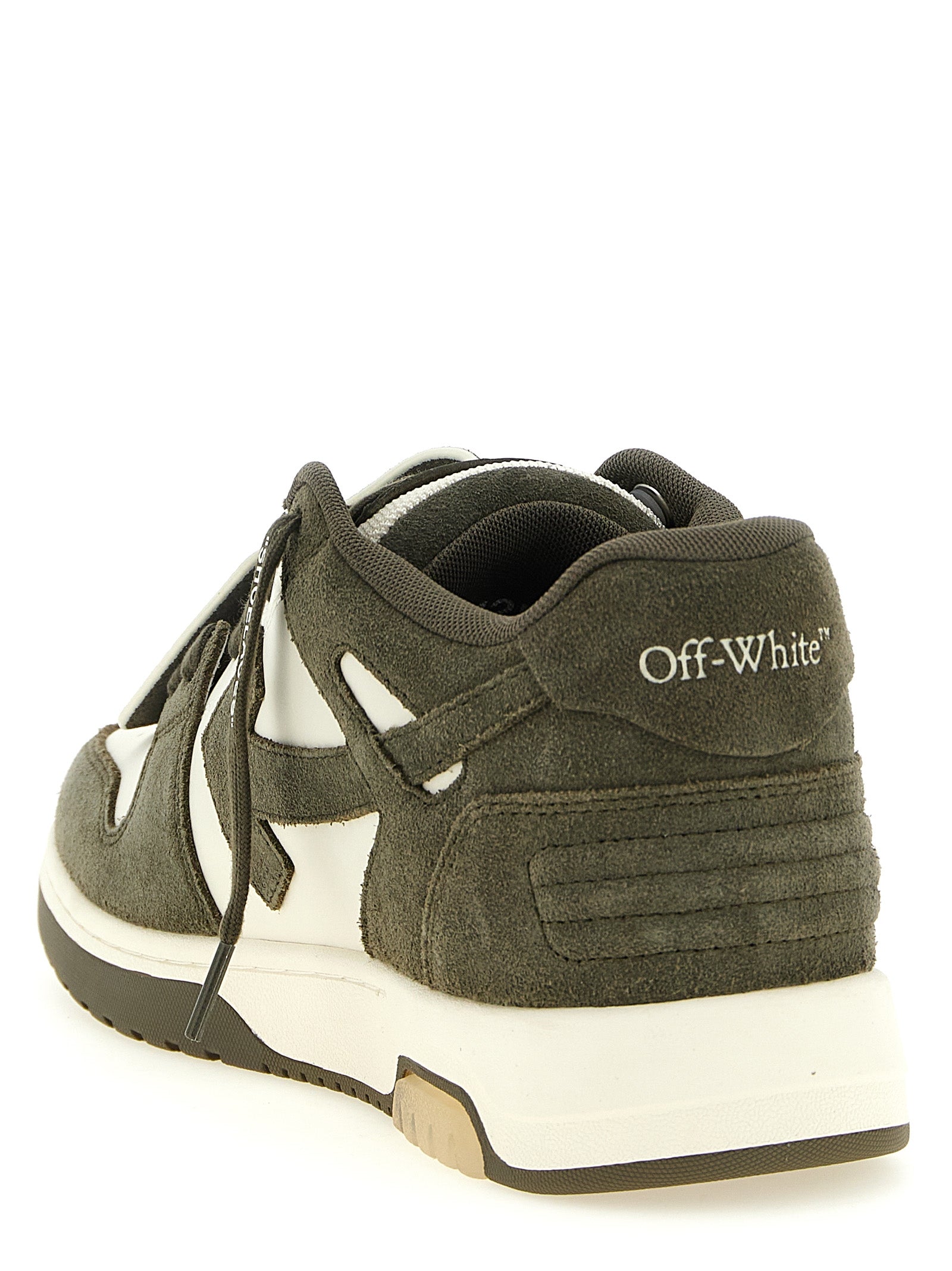 Off-White Zweifarbige Leder-Sneaker im Athletic-Stil