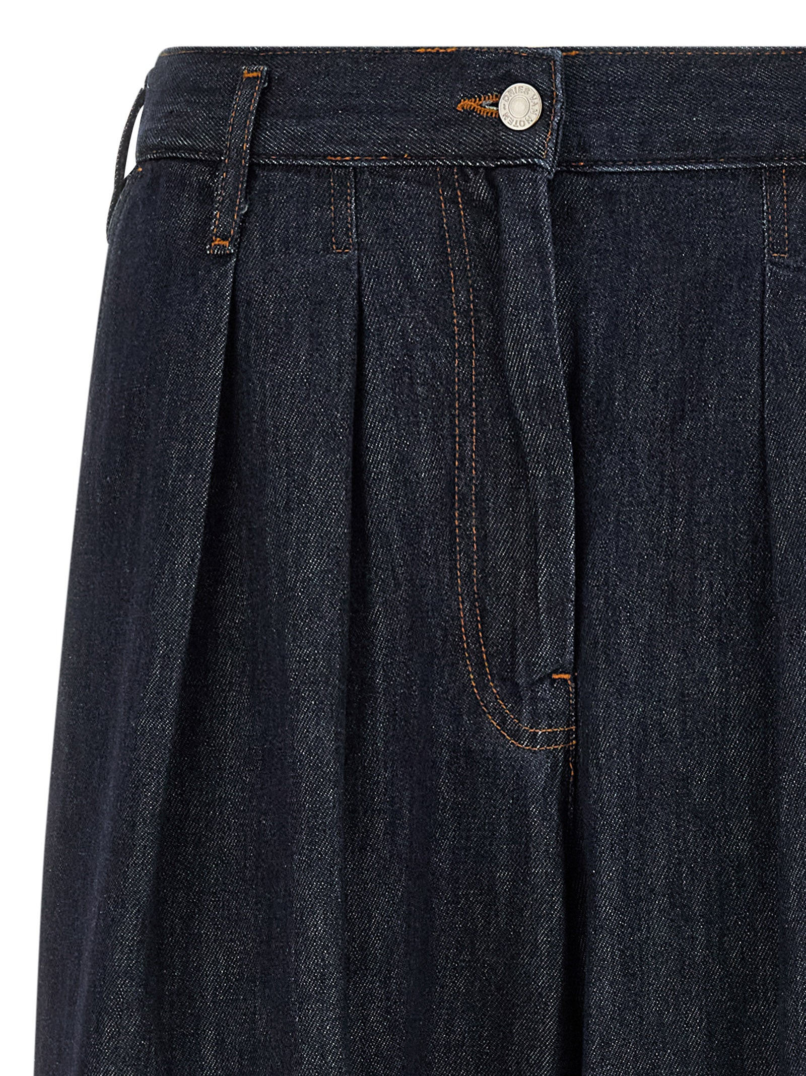 Dries Van Noten Blaue Baumwolljeans im Relaxed Fit