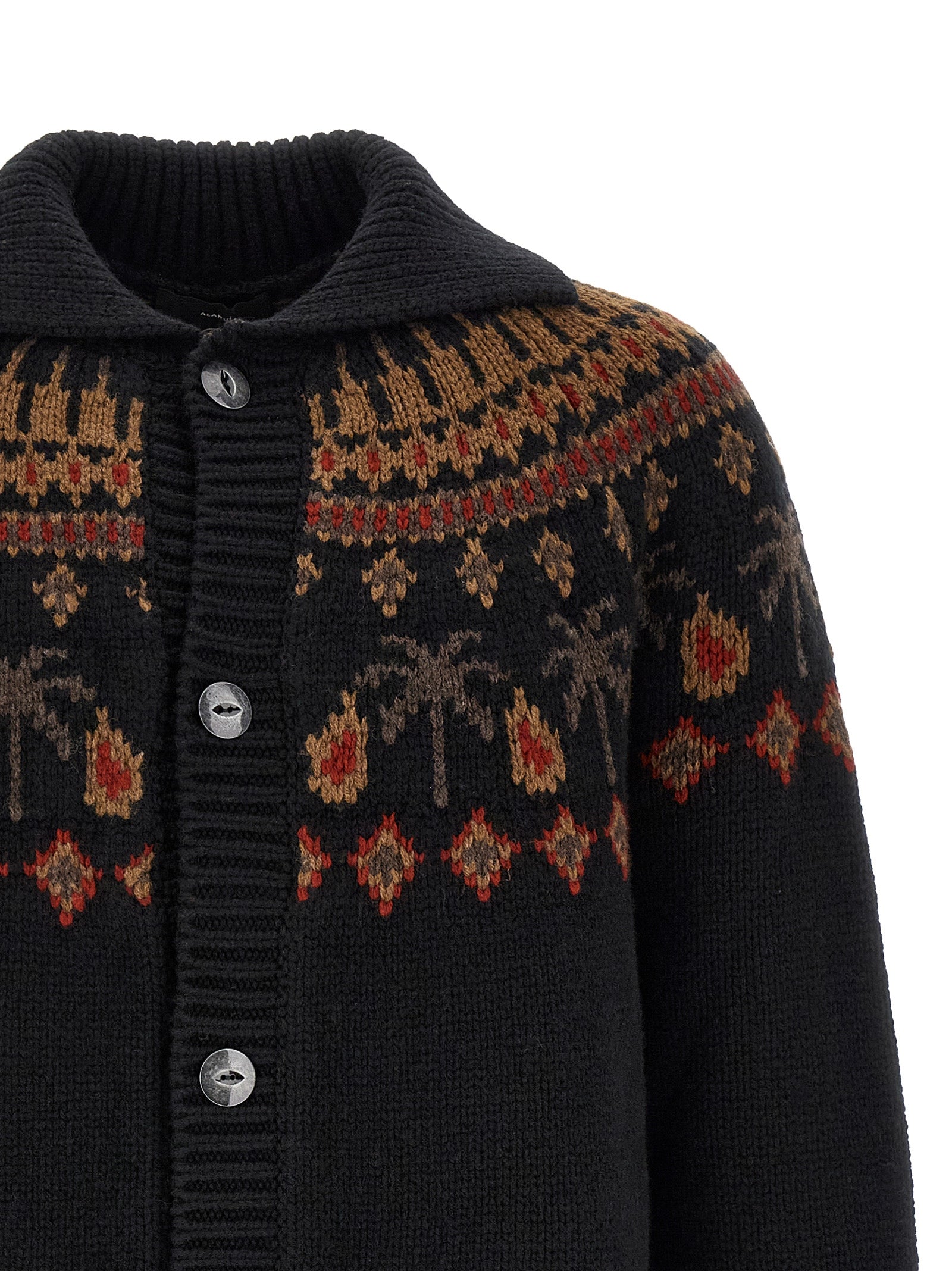 Alanui Schwarzer Wollcardigan