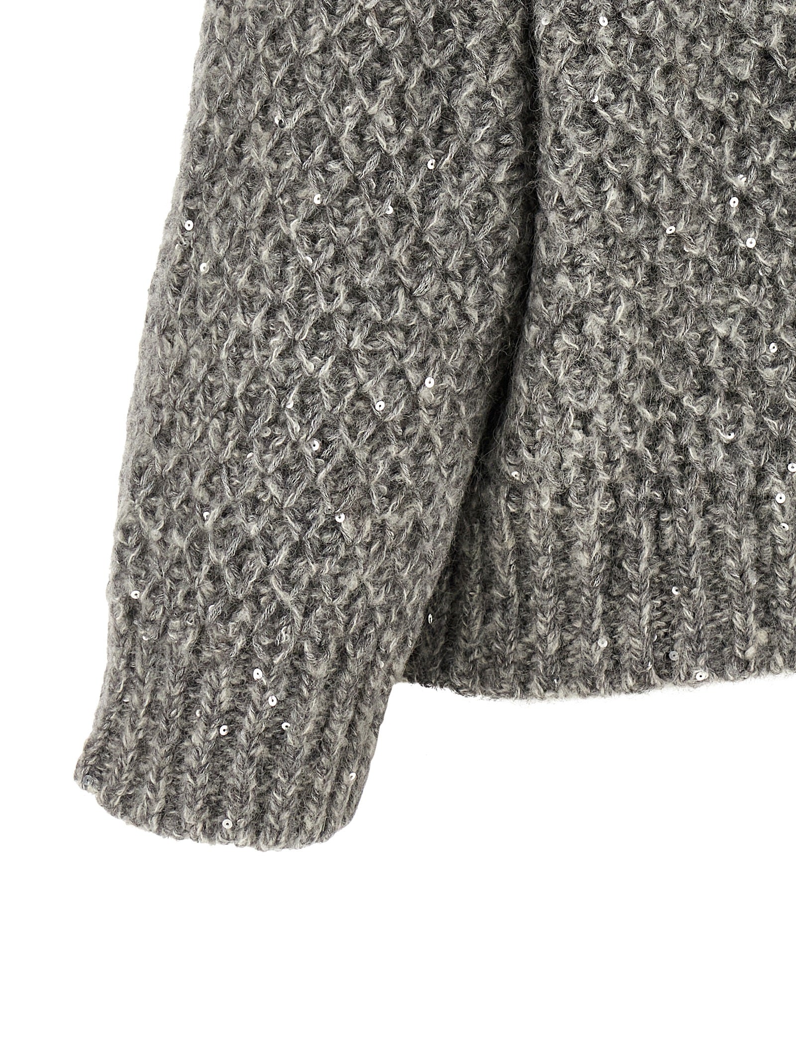 Peserico Grauer Wollcardigan
