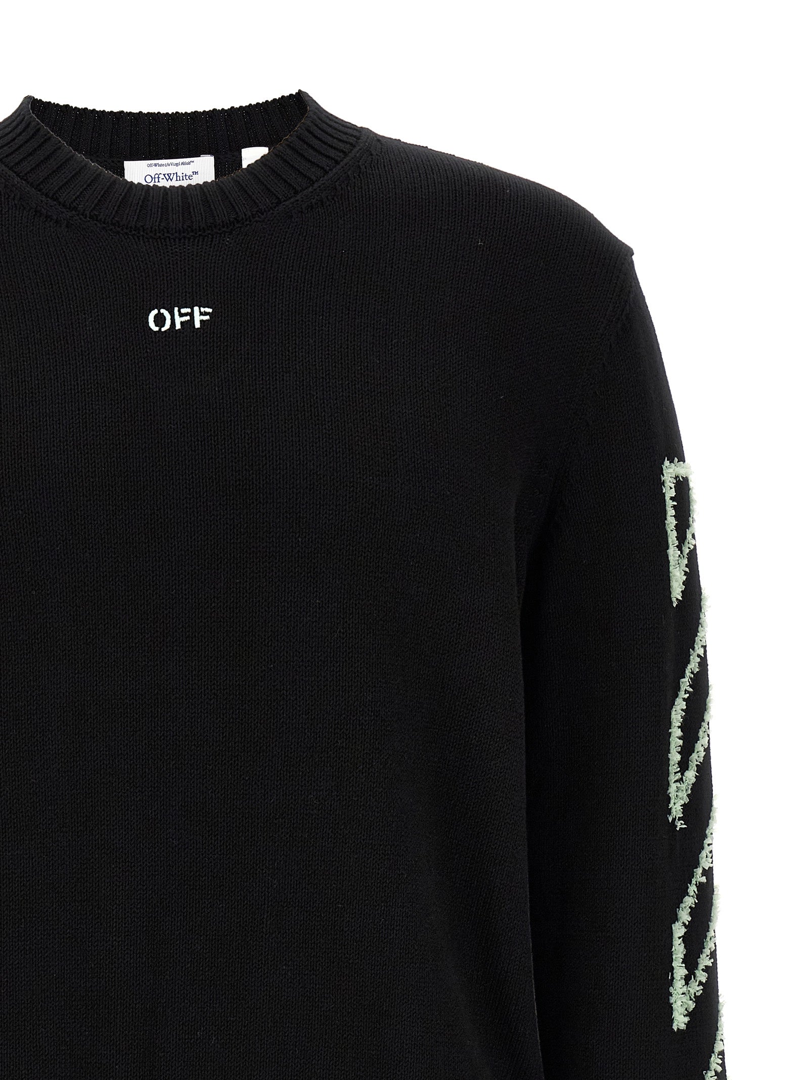 Off-White Schwarzer Baumwollcardigan