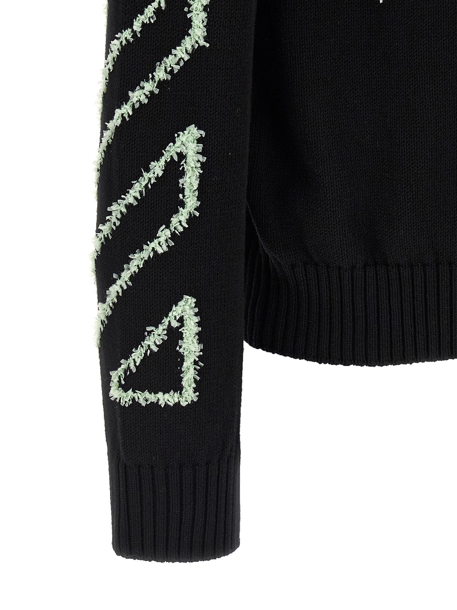 Off-White Schwarzer Baumwollcardigan