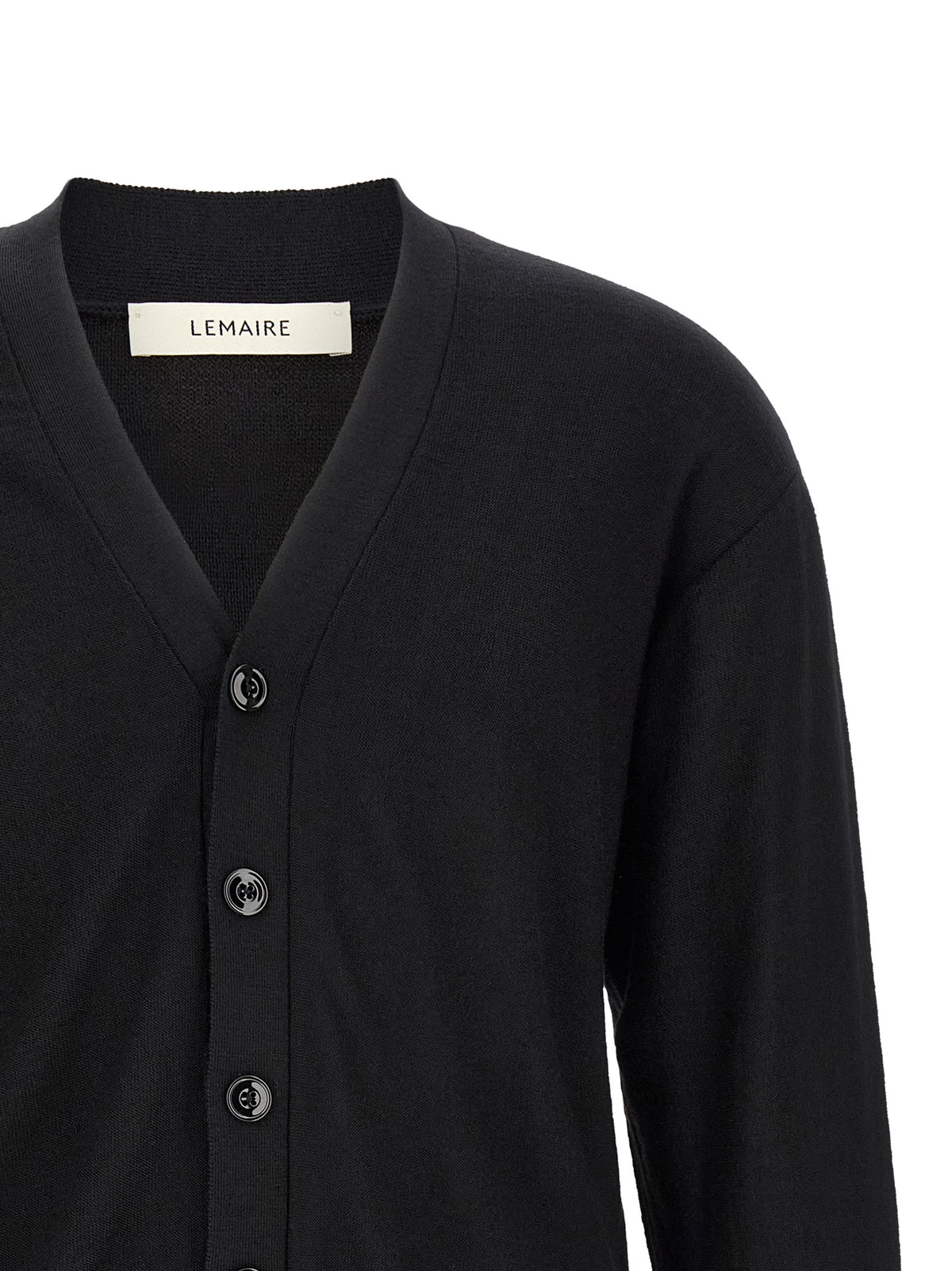 Lemaire Schwarzer Wollcardigan