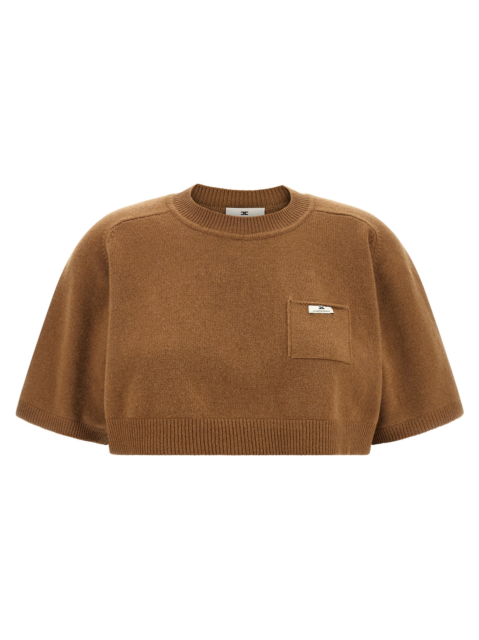 Elisabetta Franchi Brauner Wollpullover