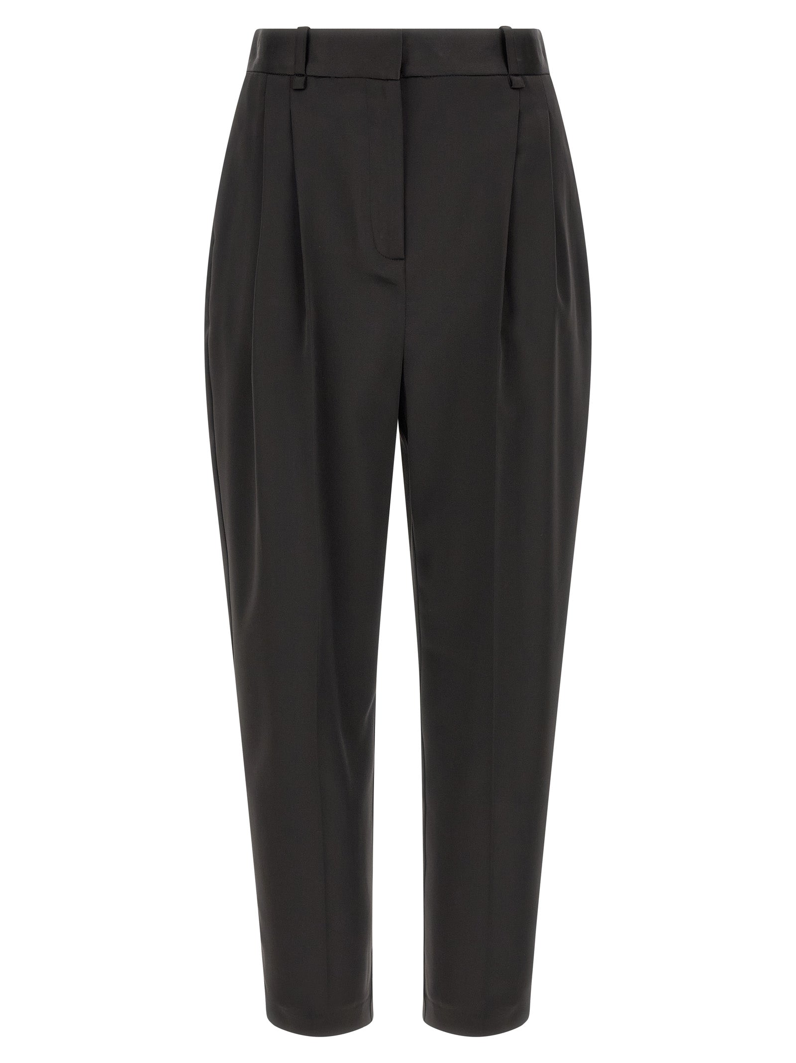 Elisabetta Franchi Schwarze Cropped Hose aus Polyester