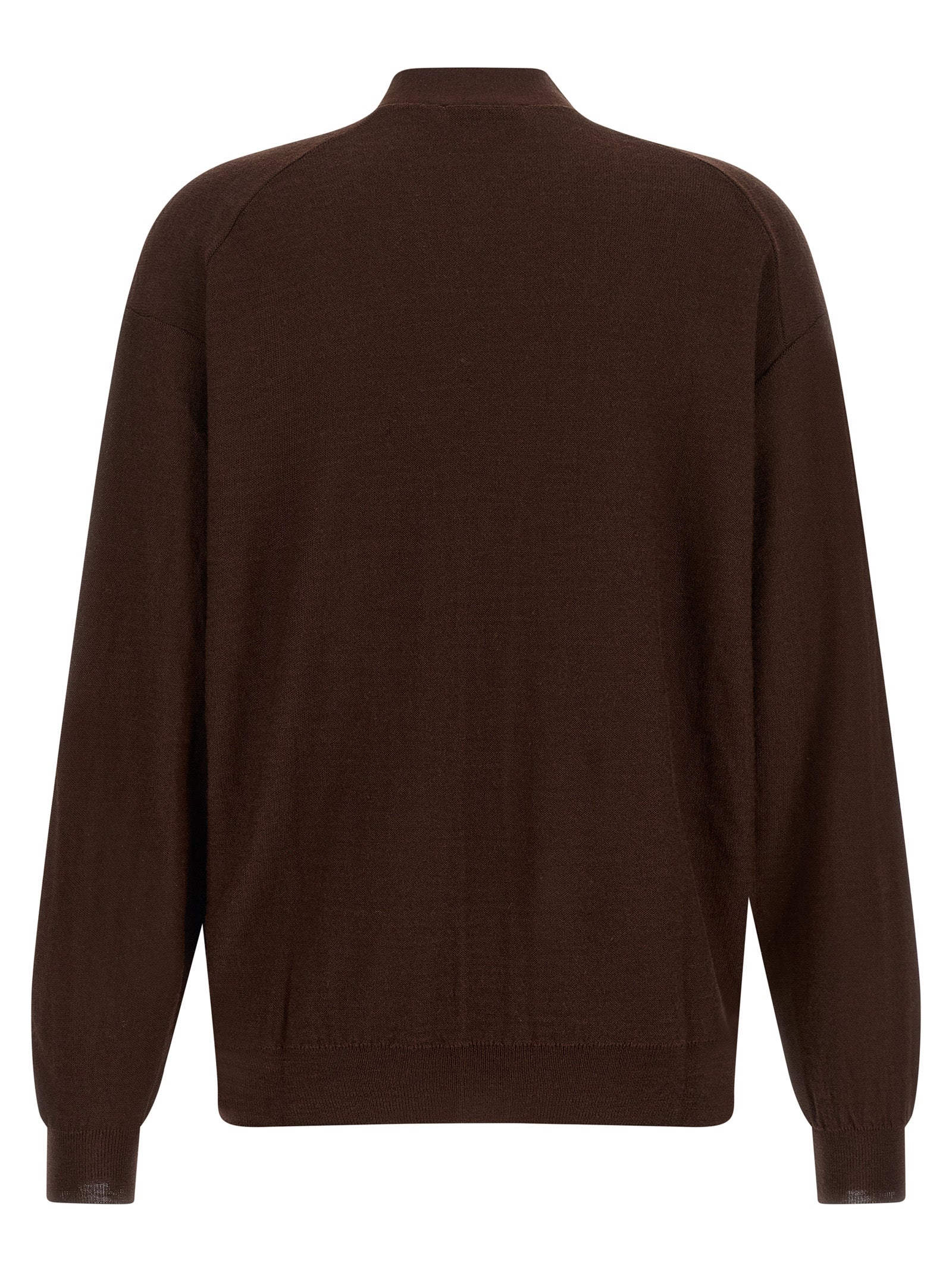 Lemaire Bordeaux Woll-Strickjacke