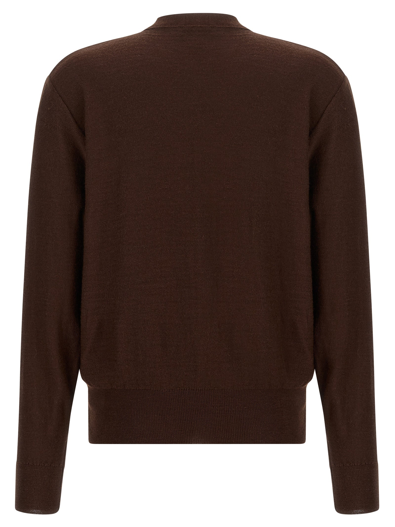 Lemaire Bordeaux Woll-Strickjacke