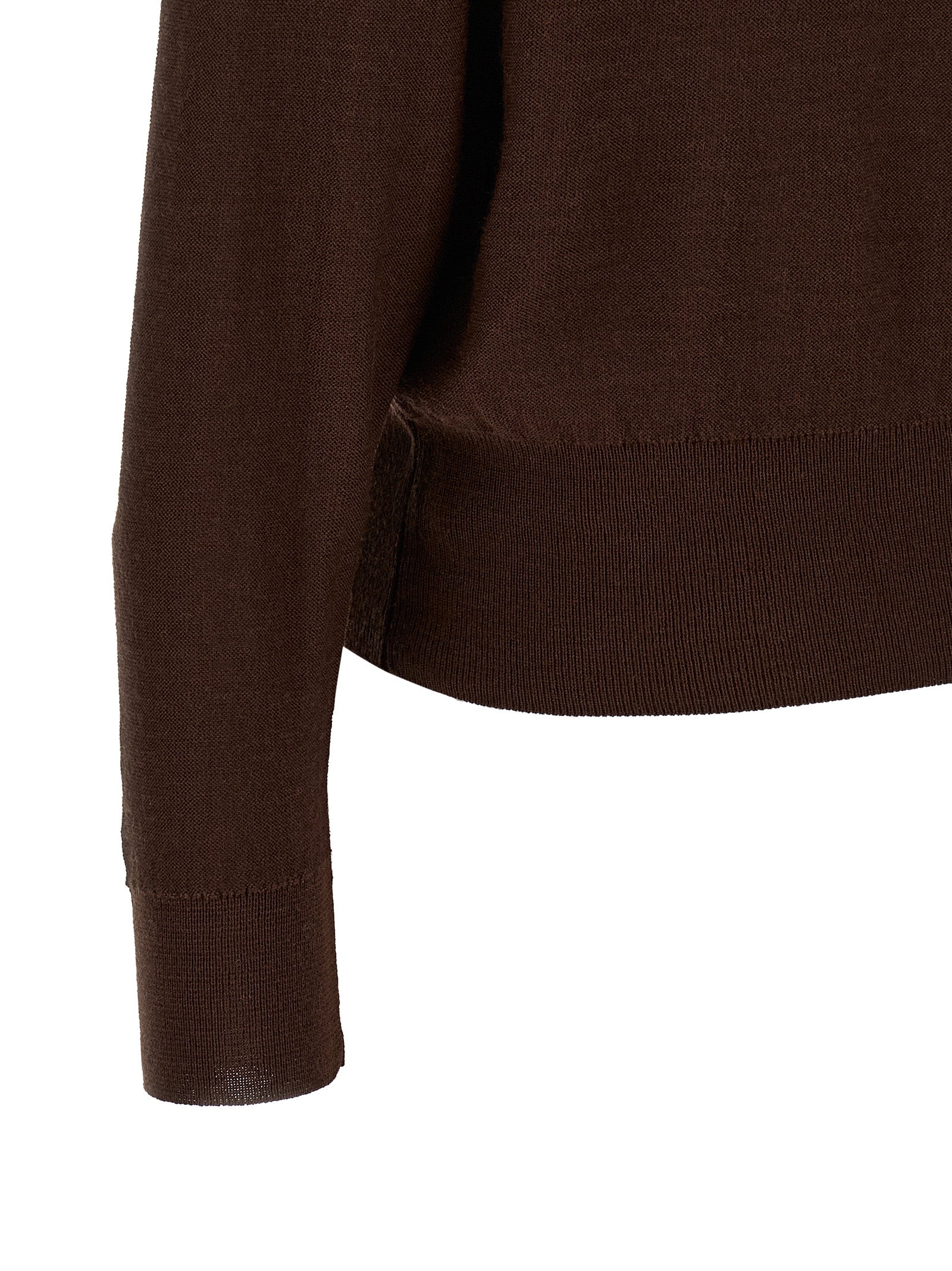 Lemaire Bordeaux Woll-Strickjacke