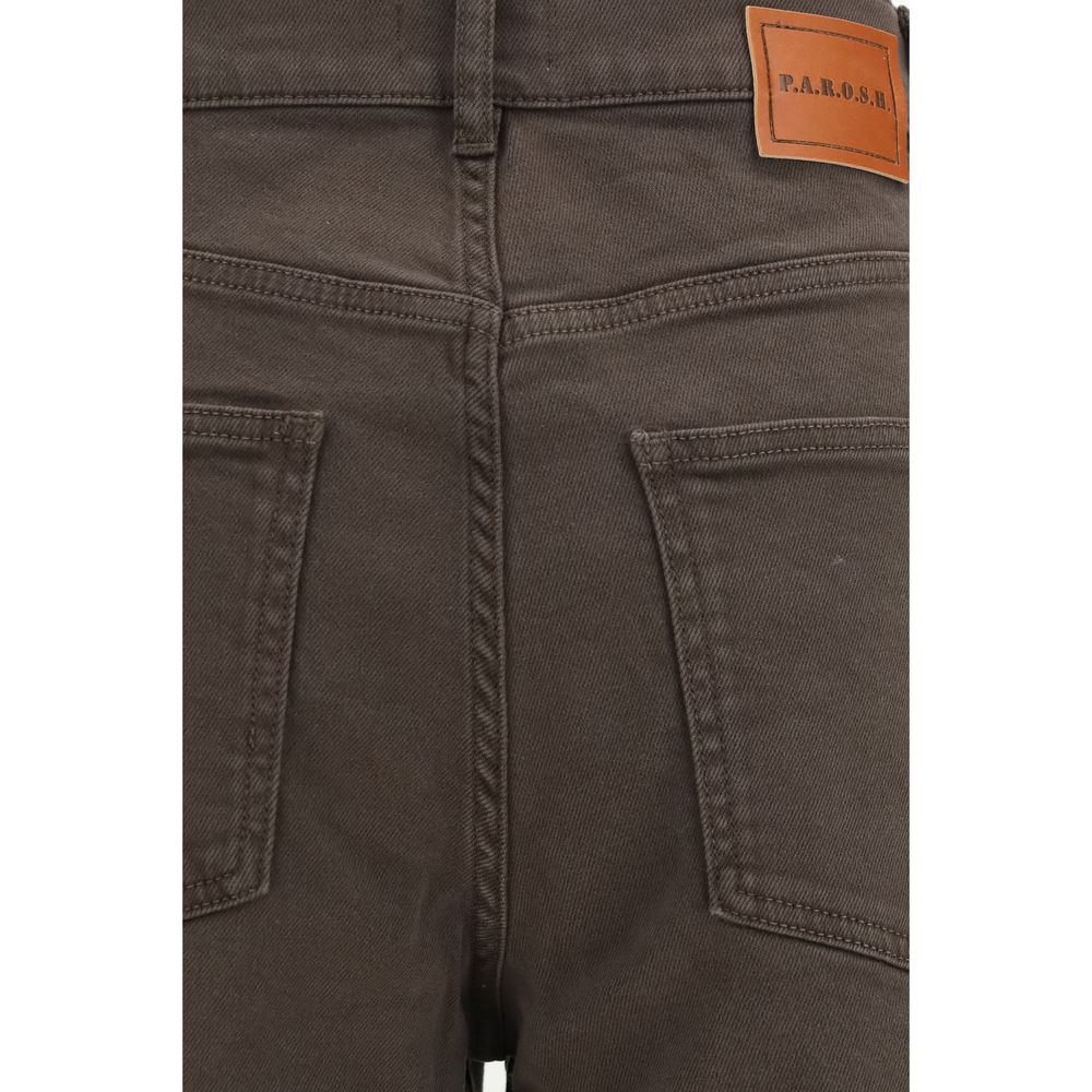 P.A.R.O.S.H. Braune Baumwollhose für die Freizeit