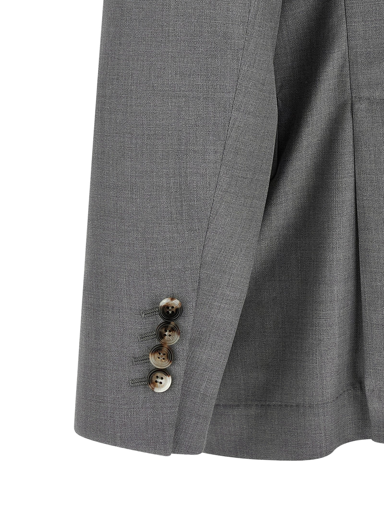Brunello Cucinelli Grauer Blazer aus reiner Schurwolle