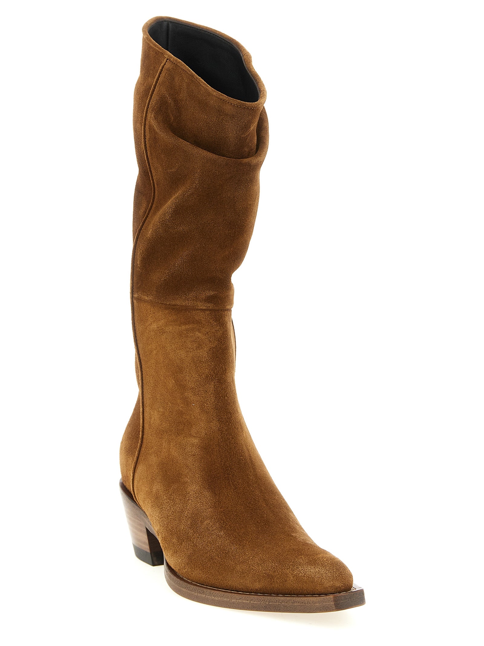 Khaite Chelsea Boots aus braunem Kalbsleder