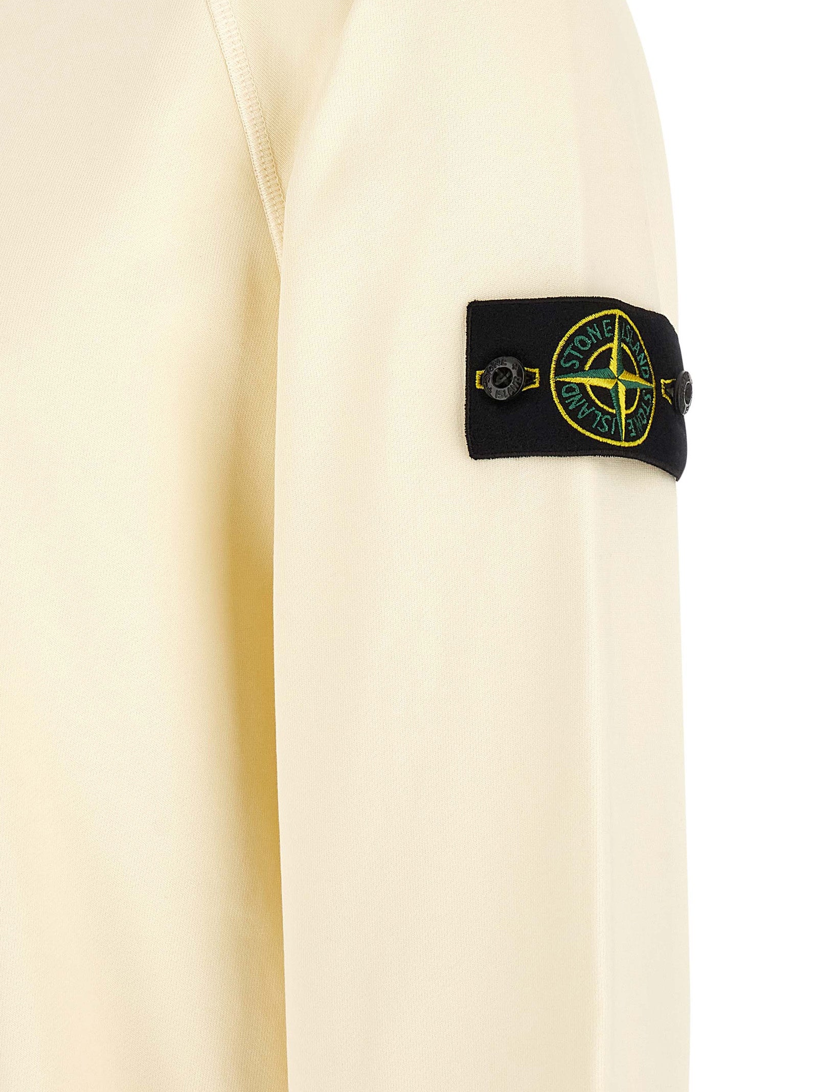 Stone Island Weißes Baumwoll-Sweatshirt