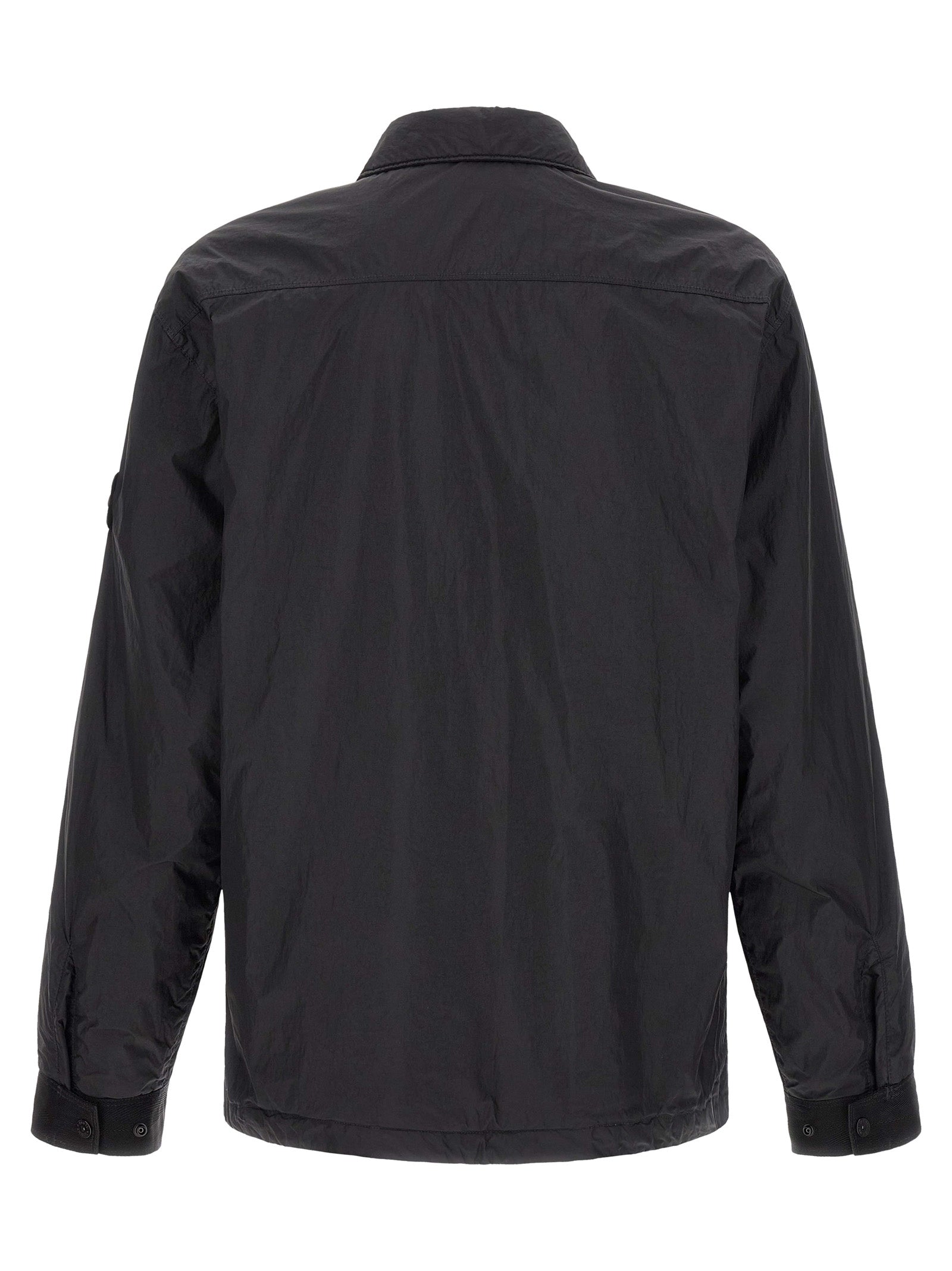Stone Island Schwarze Polyamid-Shell-Jacke