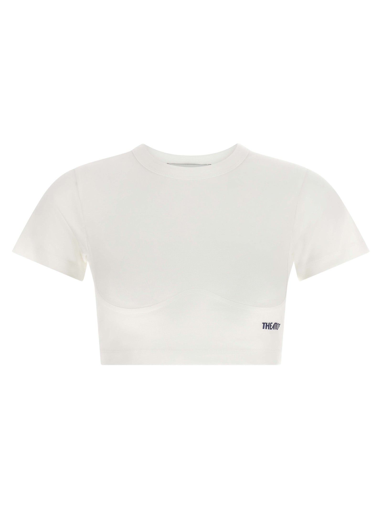 The Attico Weißes Baumwoll-T-Shirt
