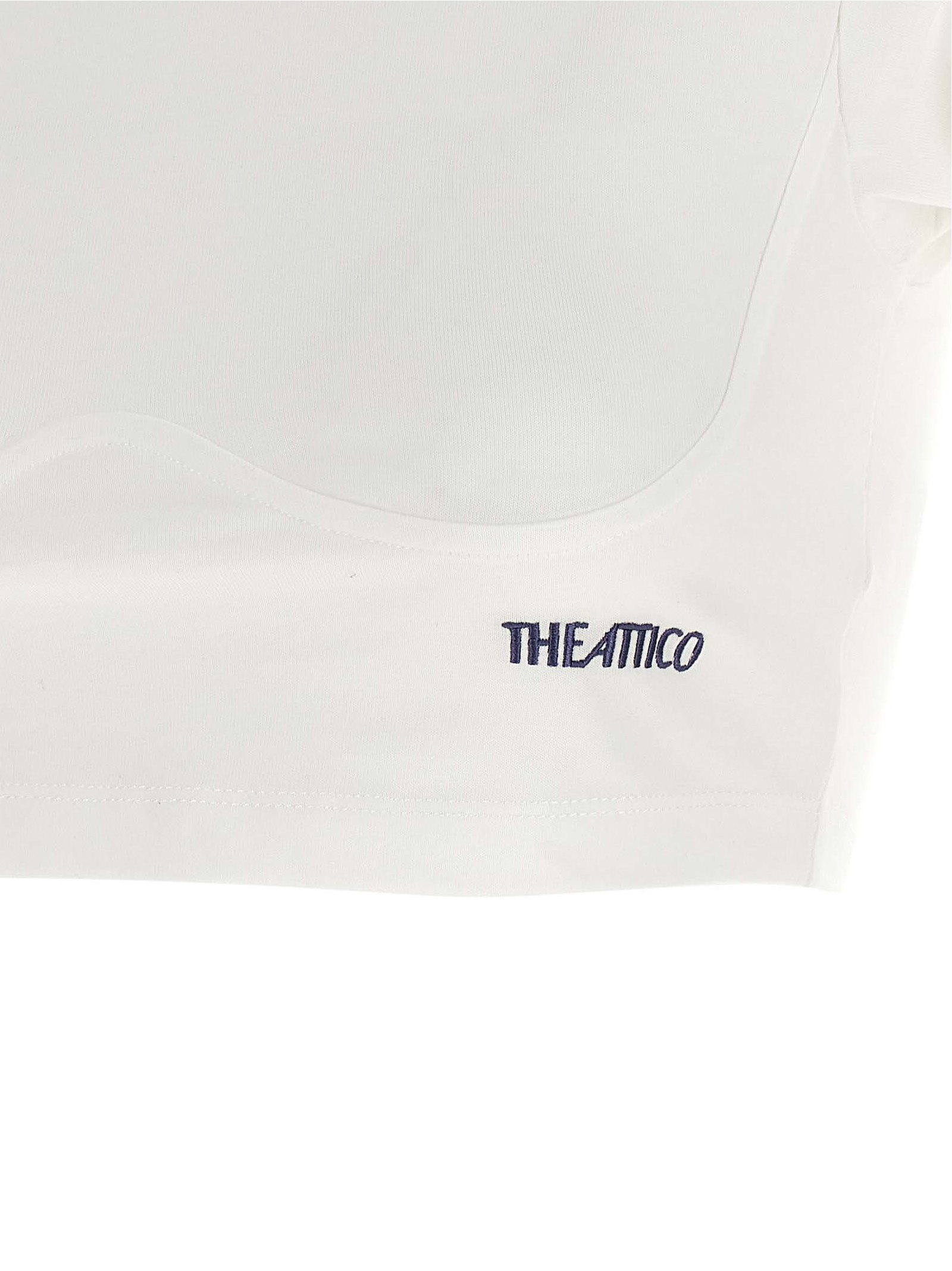 The Attico Weißes Baumwoll-T-Shirt