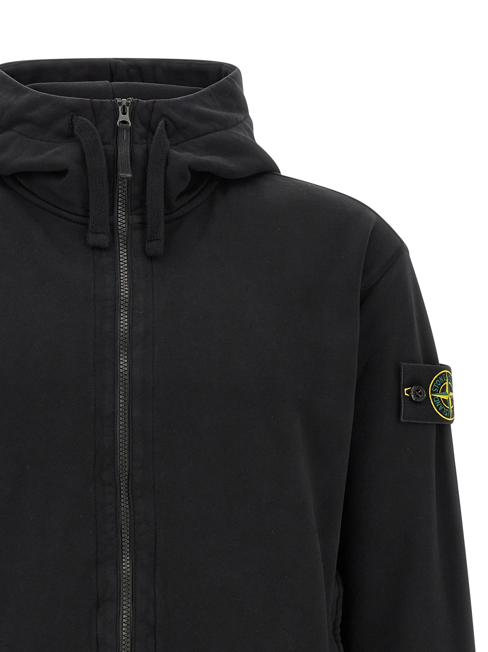 Stone Island Schwarzer Baumwoll-Sweatshirt