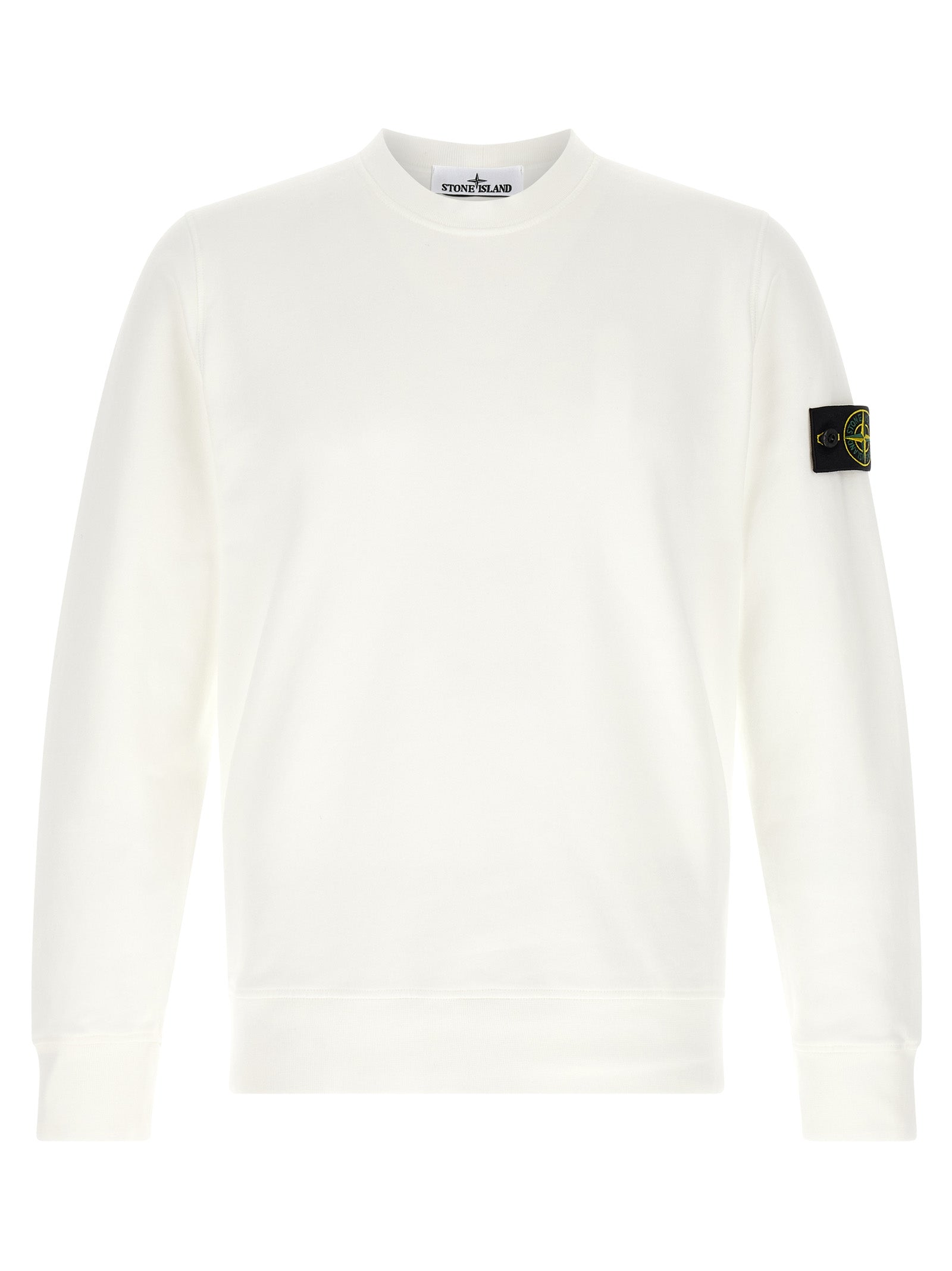 Stone Island Weißes Baumwoll-Sweatshirt