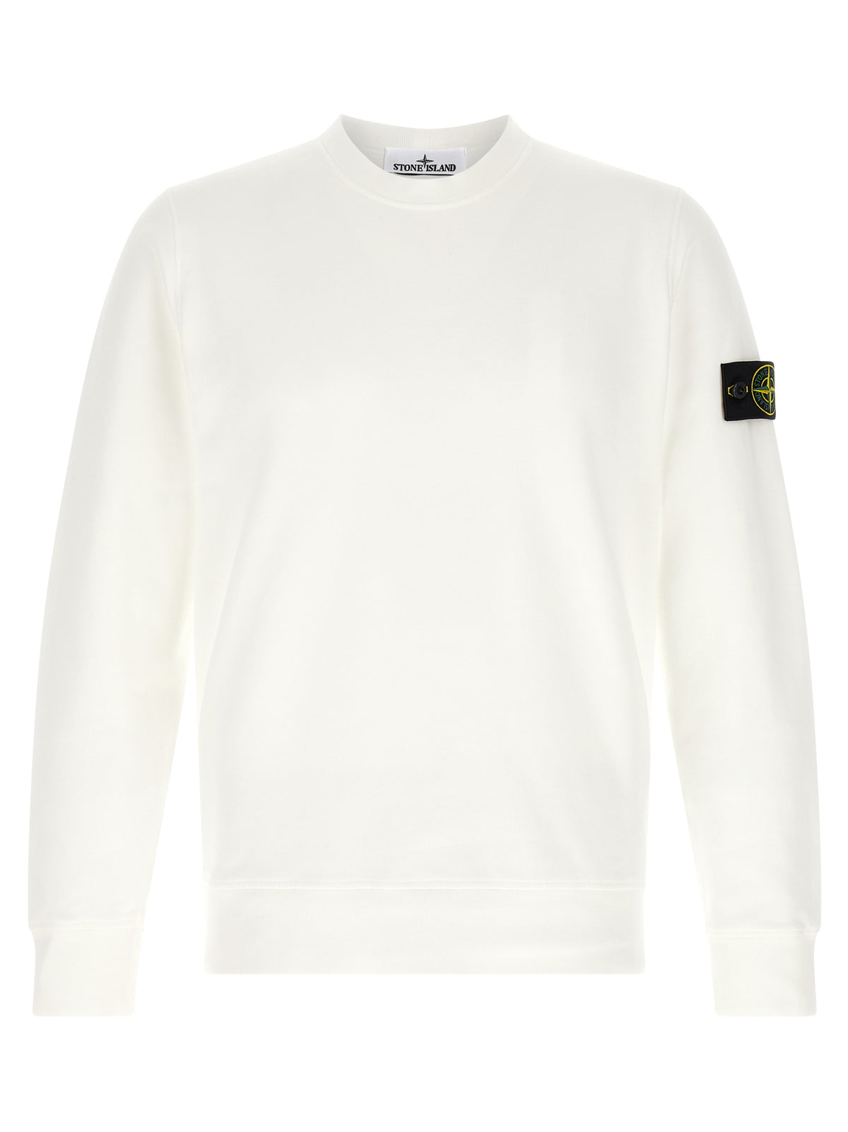 Stone Island Weißes Baumwoll-Sweatshirt