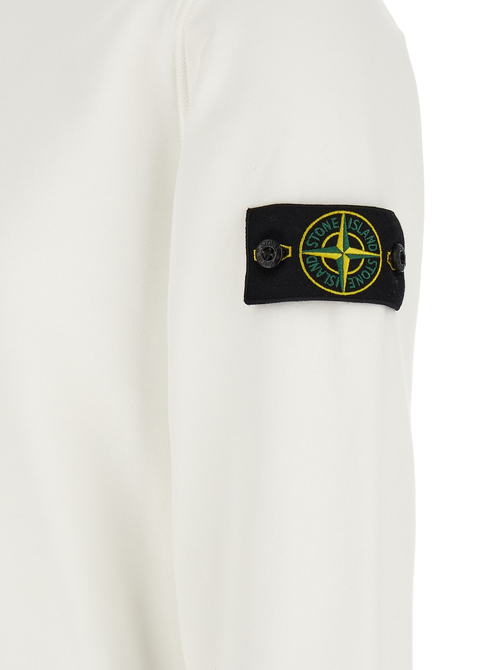 Stone Island Weißes Baumwoll-Sweatshirt