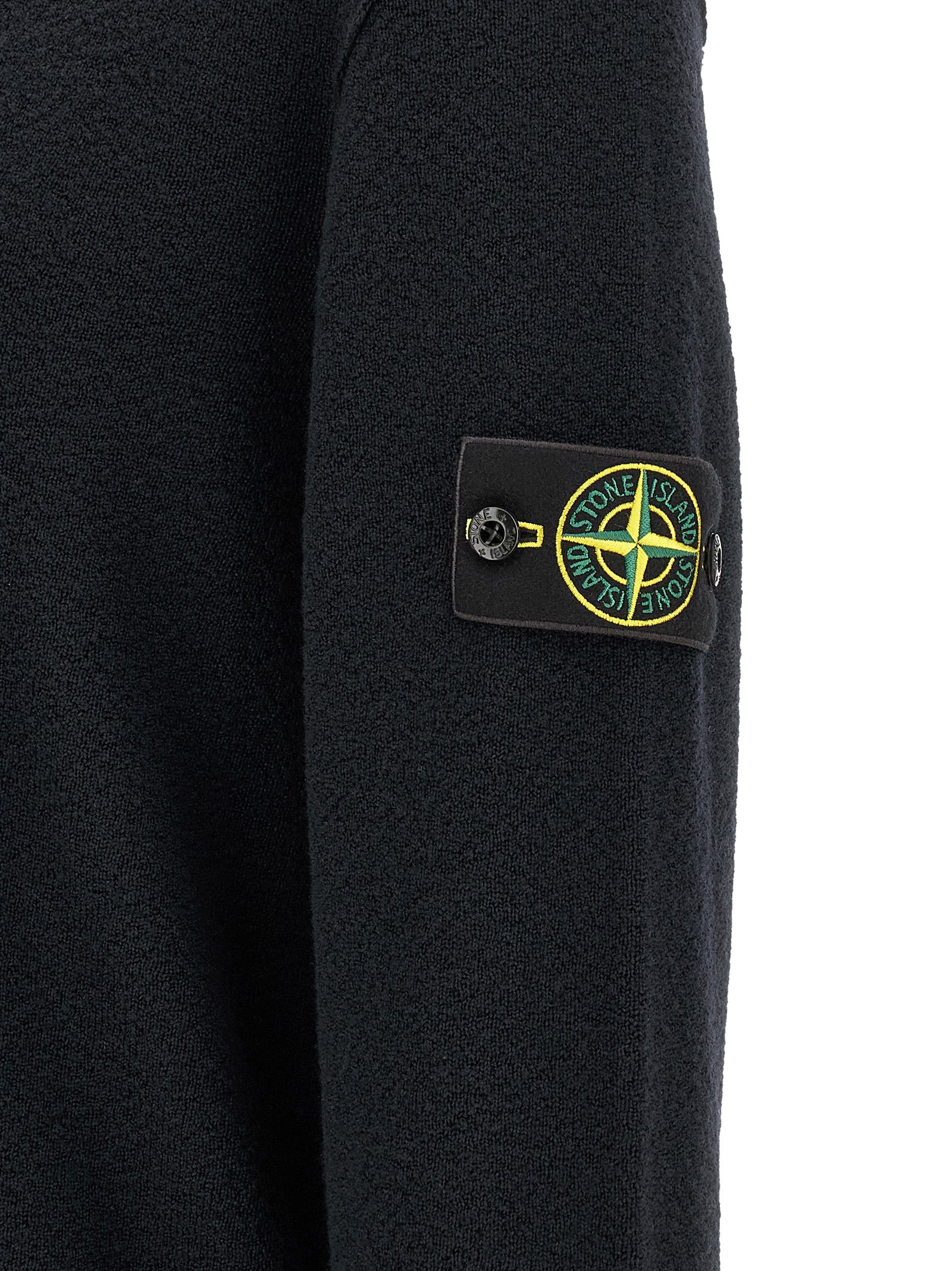 Stone Island Blauer Cardigan aus Schurwolle