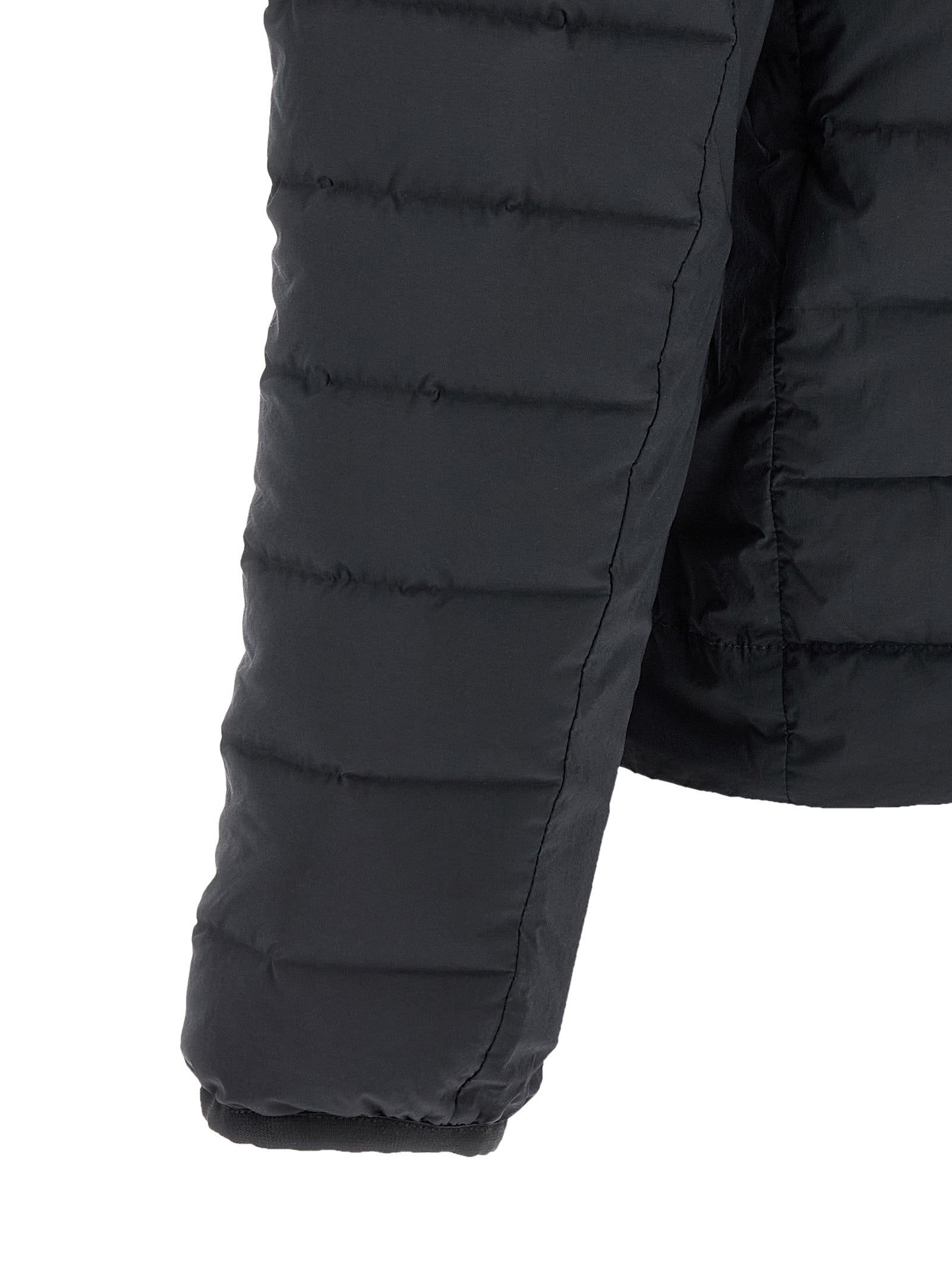 Stone Island Blaue Polyamid-Jacke in voller Länge