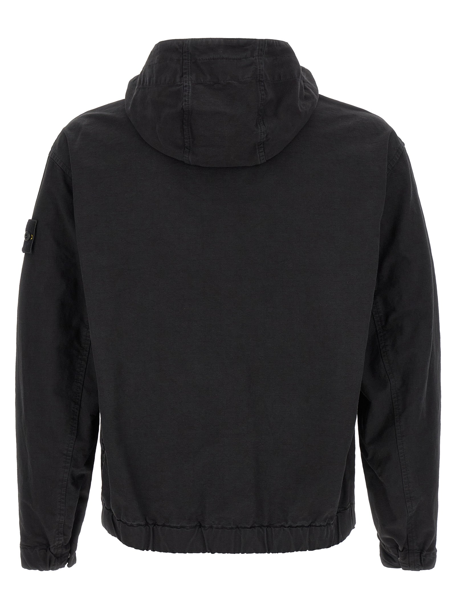 Stone Island Schwarze Baumwoll-Shell-Jacke