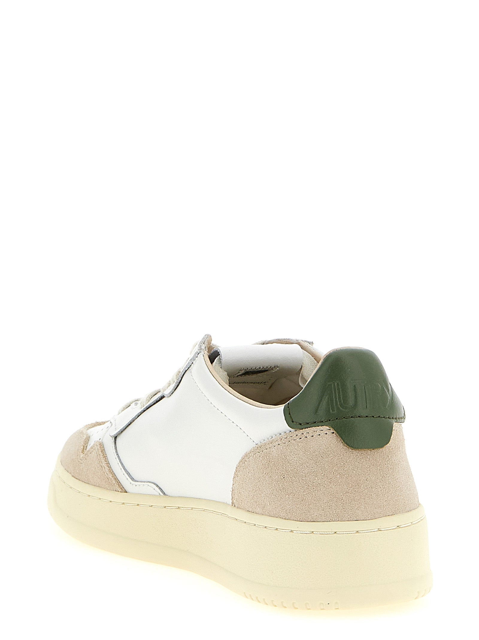 Autry Mehrfarbige Low-Top-Sneaker aus Rindsleder