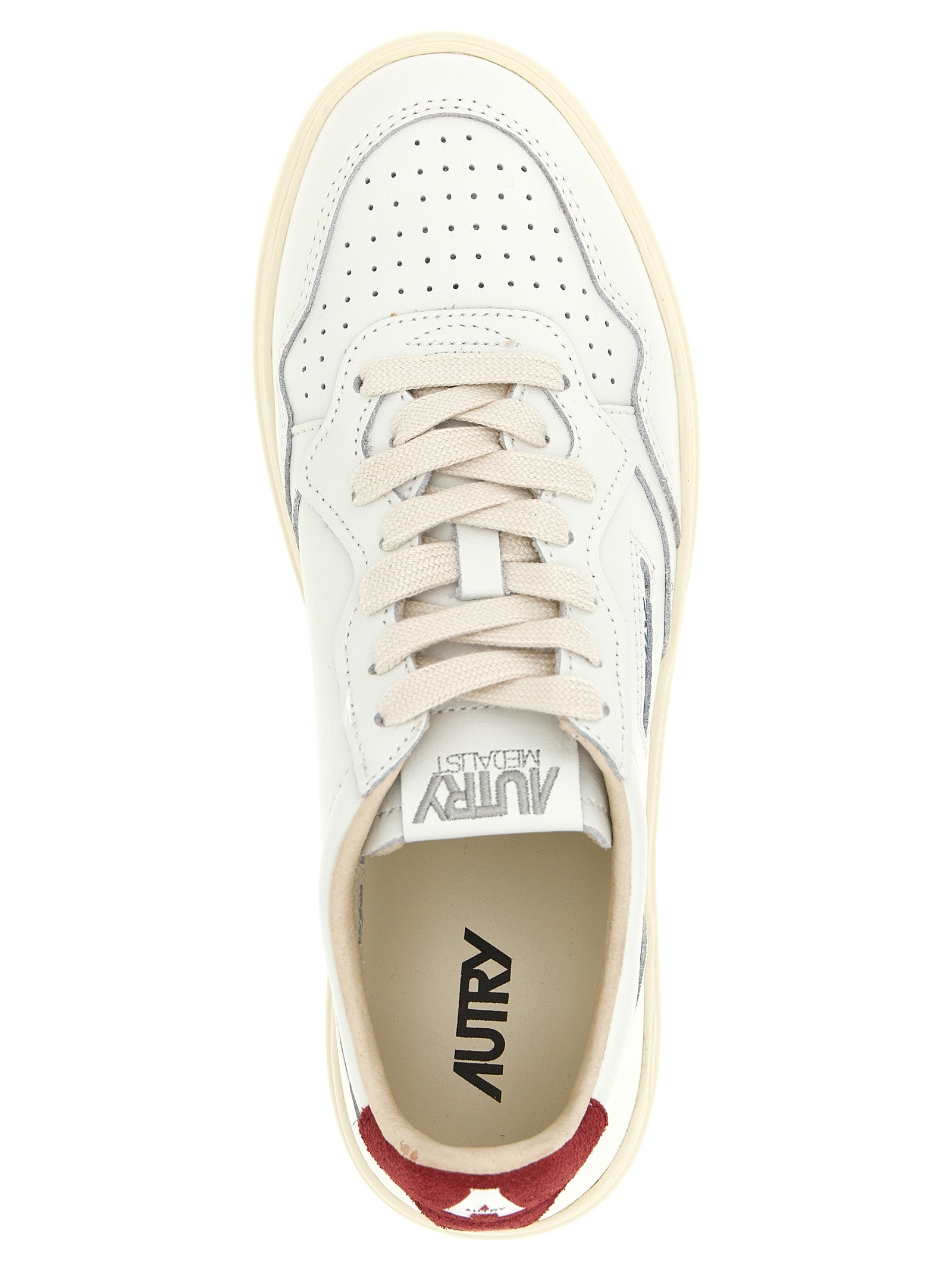 Autry Sneakers aus bordeauxrotem Rindsleder im Athletic-Stil