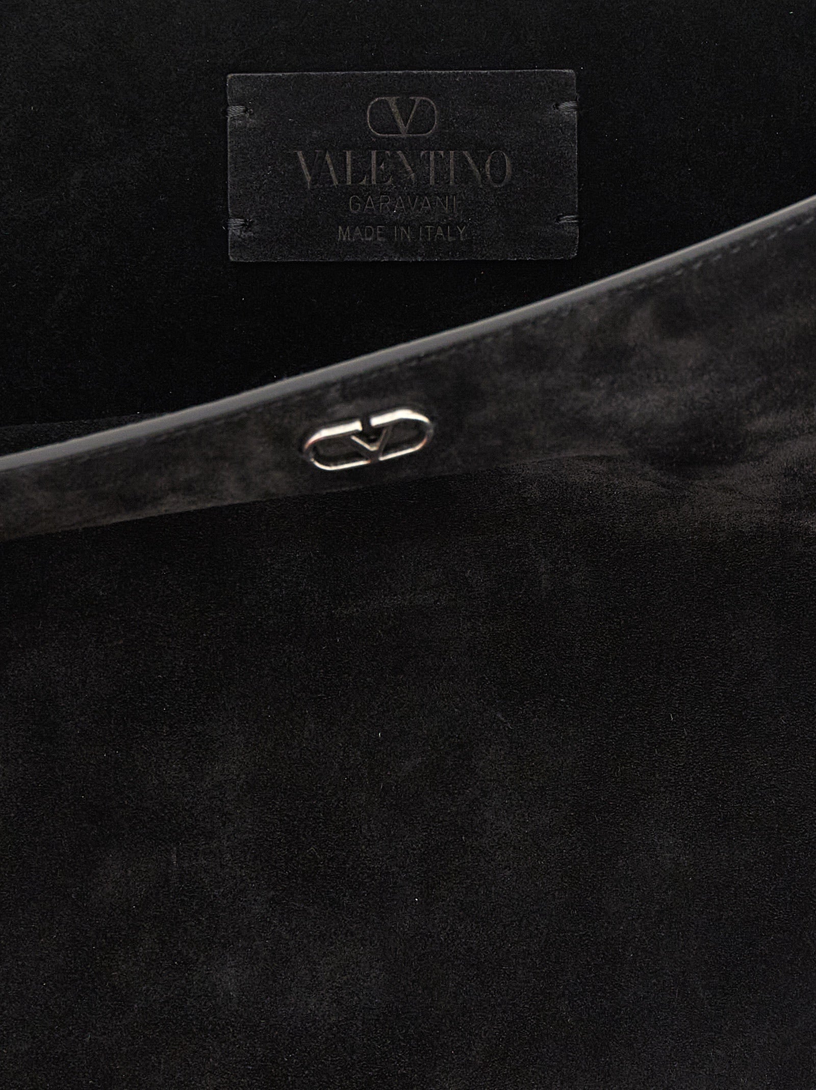 Valentino Garavani Schwarze Kalbsleder-Schultertasche