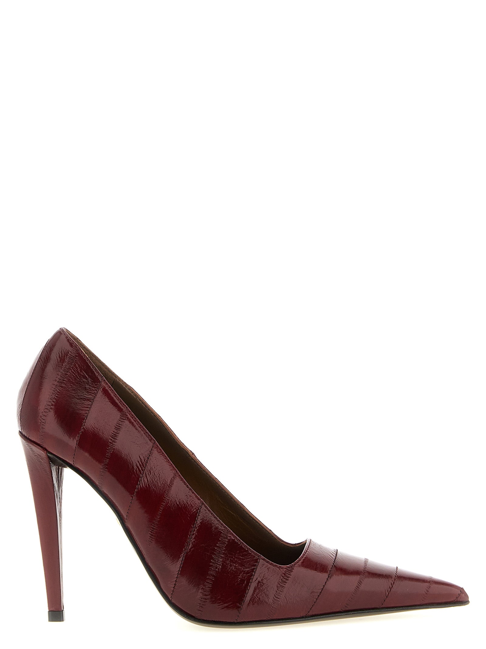 Giuseppe Zanotti Pumps mit hohem Absatz aus bordeauxrotem Leder