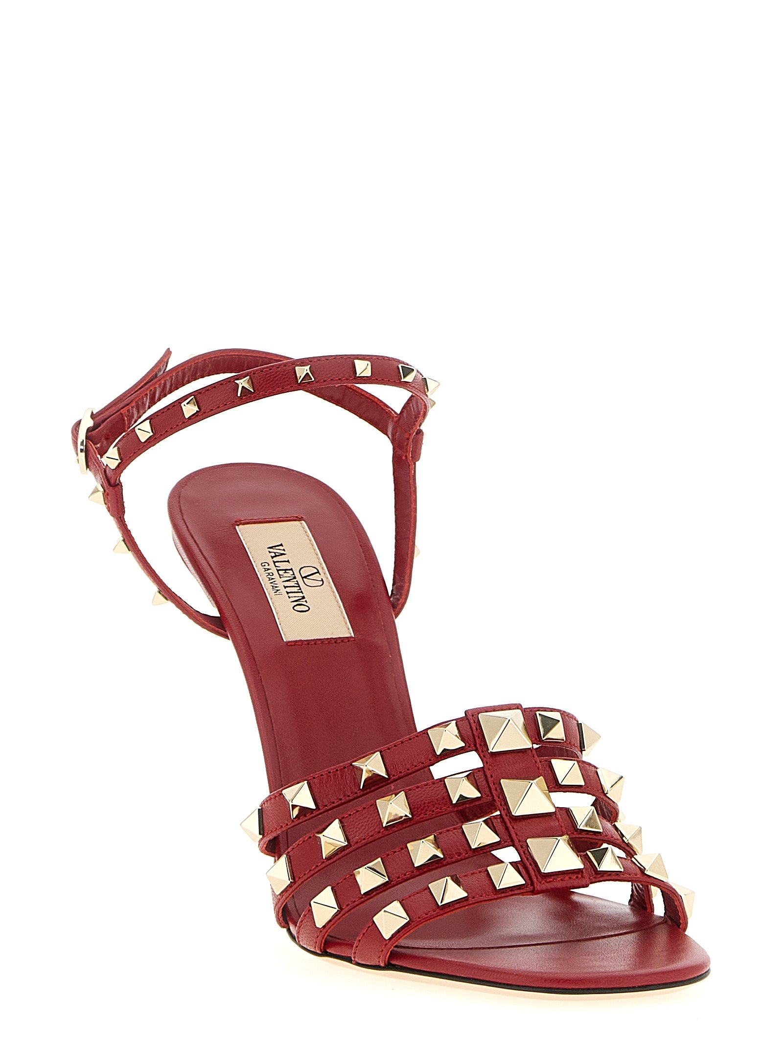 Valentino Garavani Sandaletten mit Stilettoabsatz aus mehrfarbigem Kalbsleder