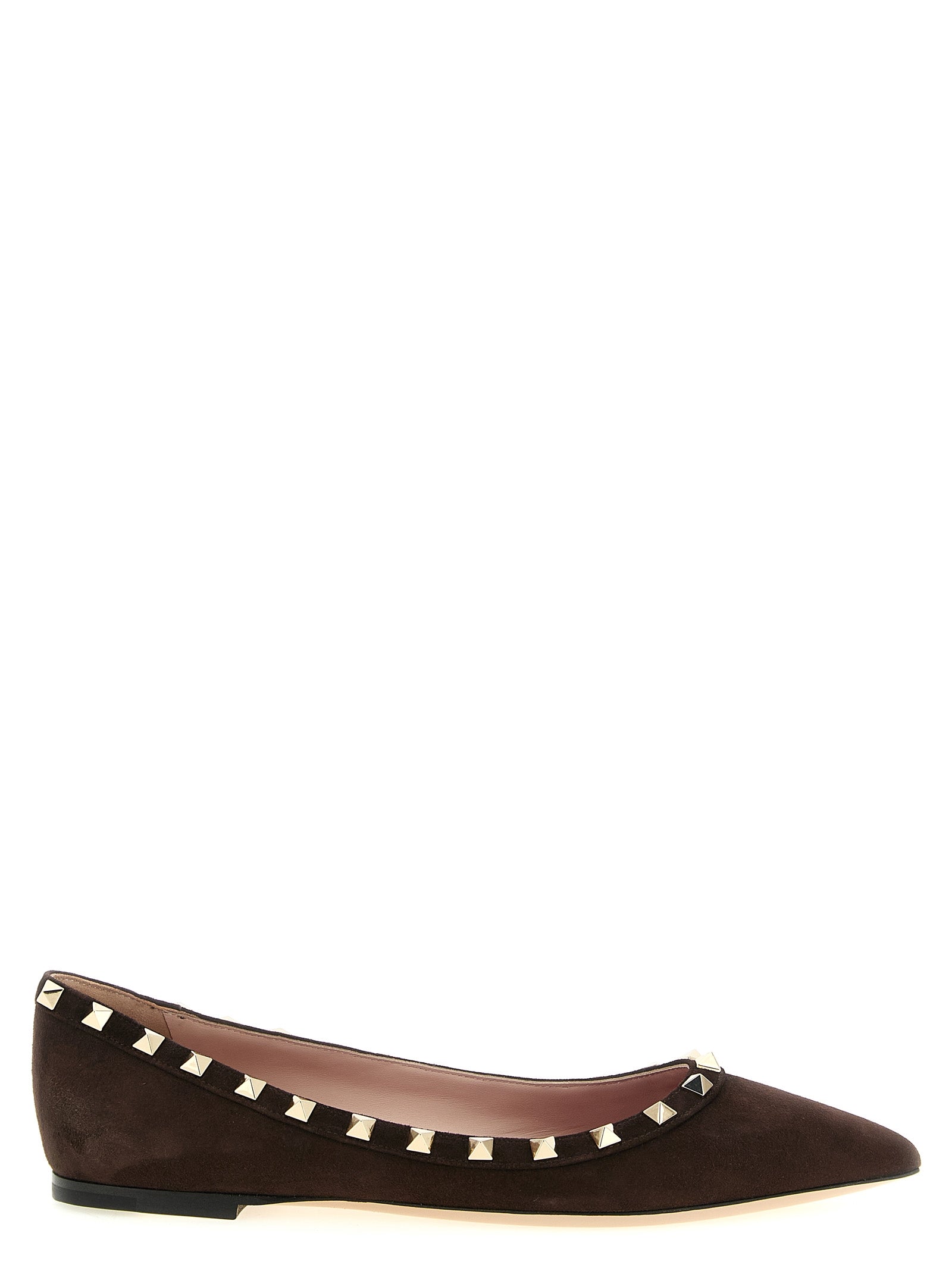 Valentino Garavani Ballerinas aus braunem Kalbsleder